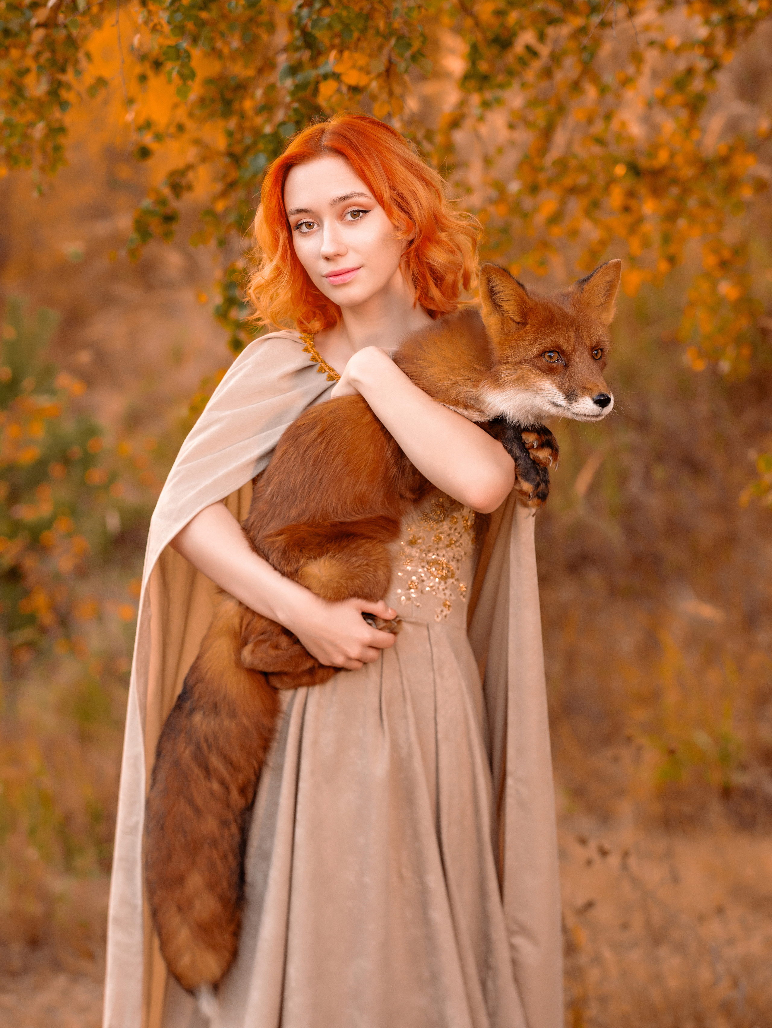 Алёна с лисой. Арт фотограф, женский фотограф Москва