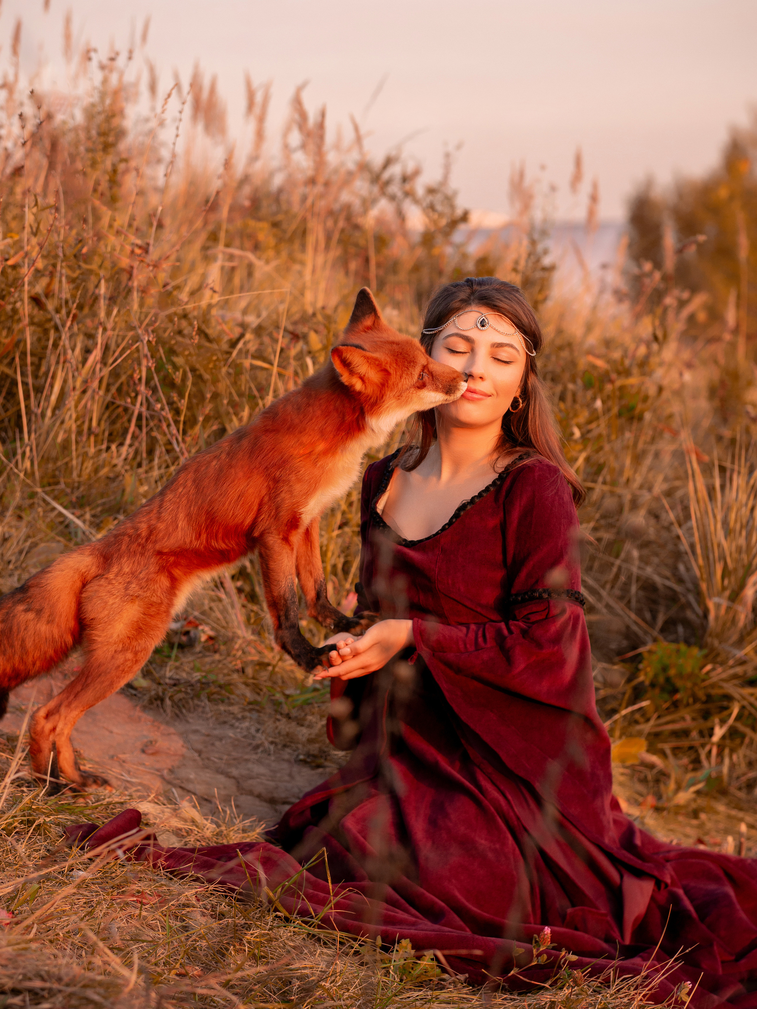 Анна с лисой. Арт фотограф, женский фотограф Москва