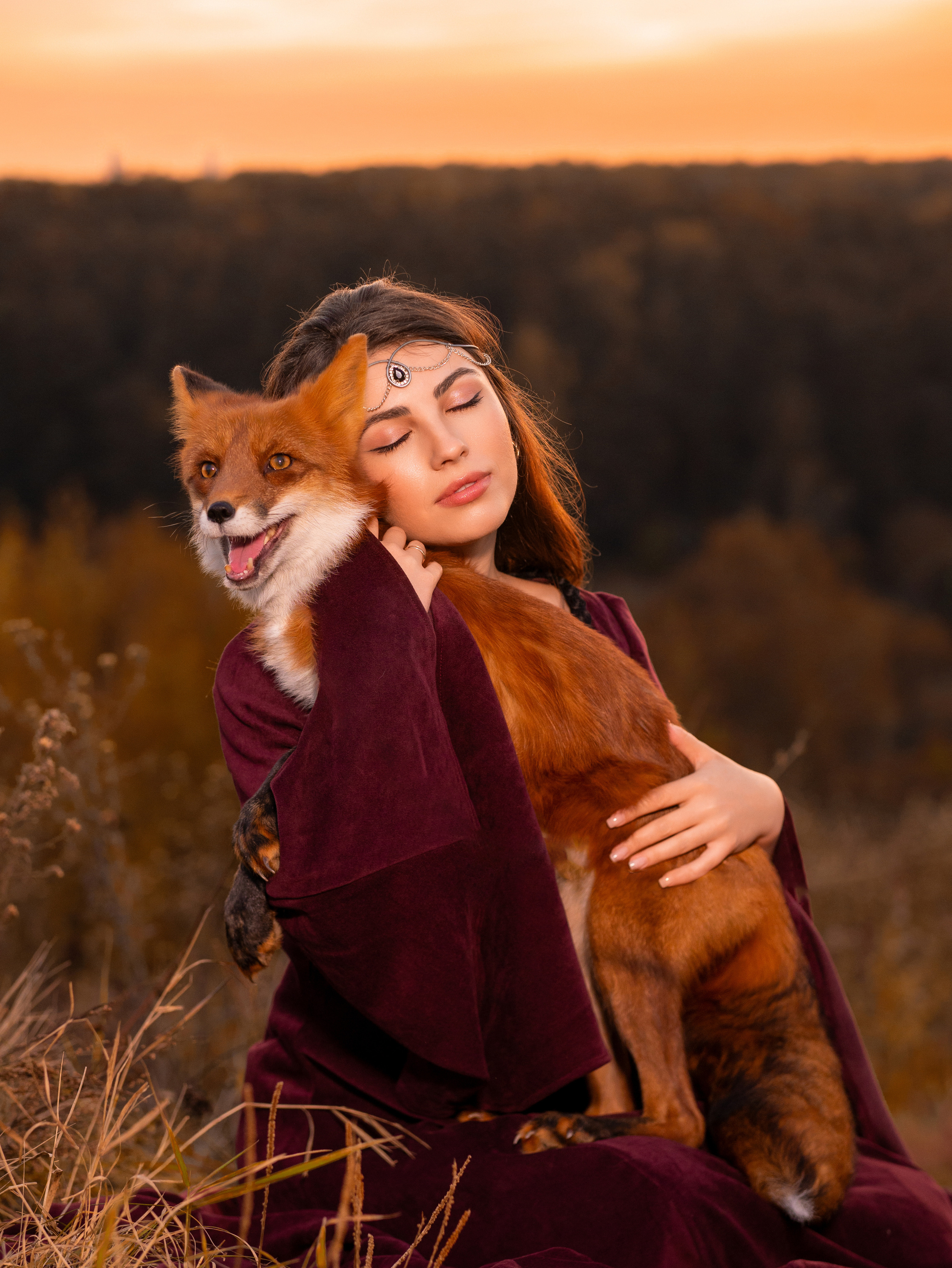 Анна с лисой. Арт фотограф, женский фотограф Москва