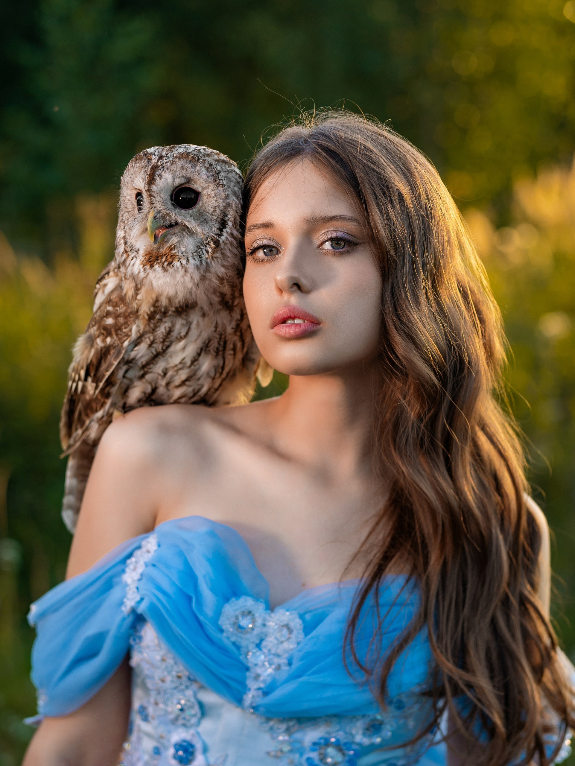 С совой. Арт фотограф, женский фотограф Москва