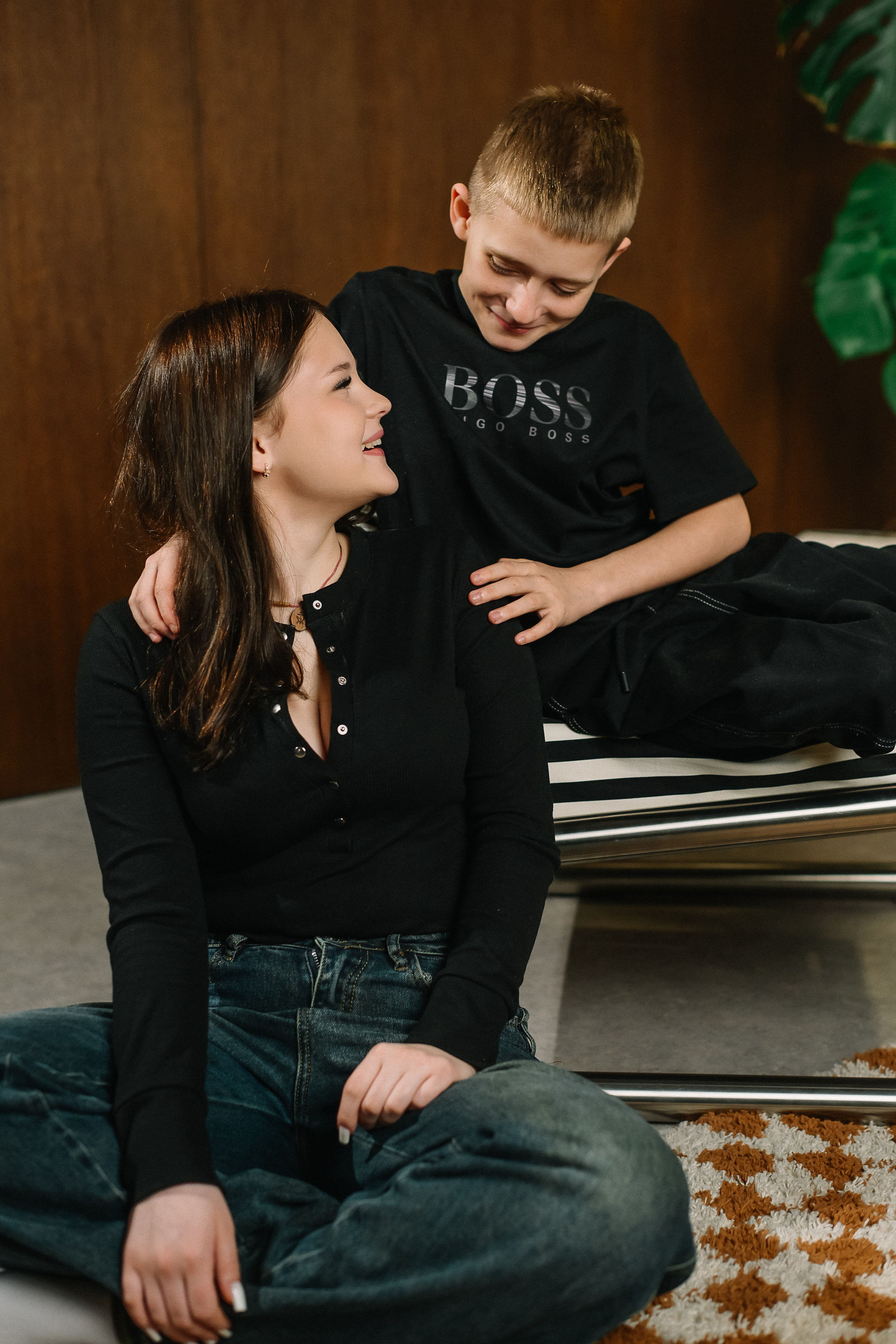 Александра с детьми