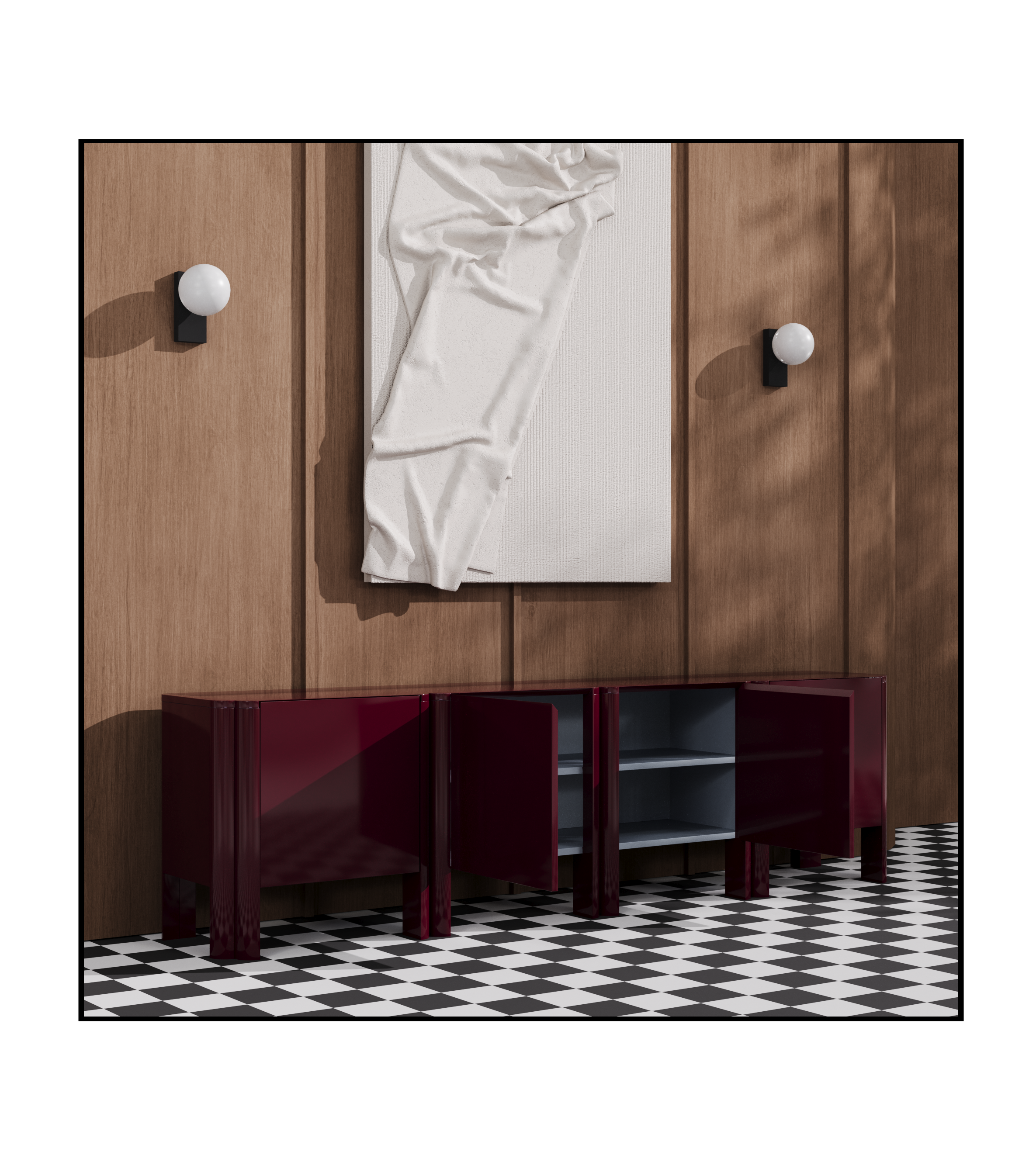 Тумба-консоль | Дизайн-бюро SHAKUROV. 3d визуализатор интерьеров