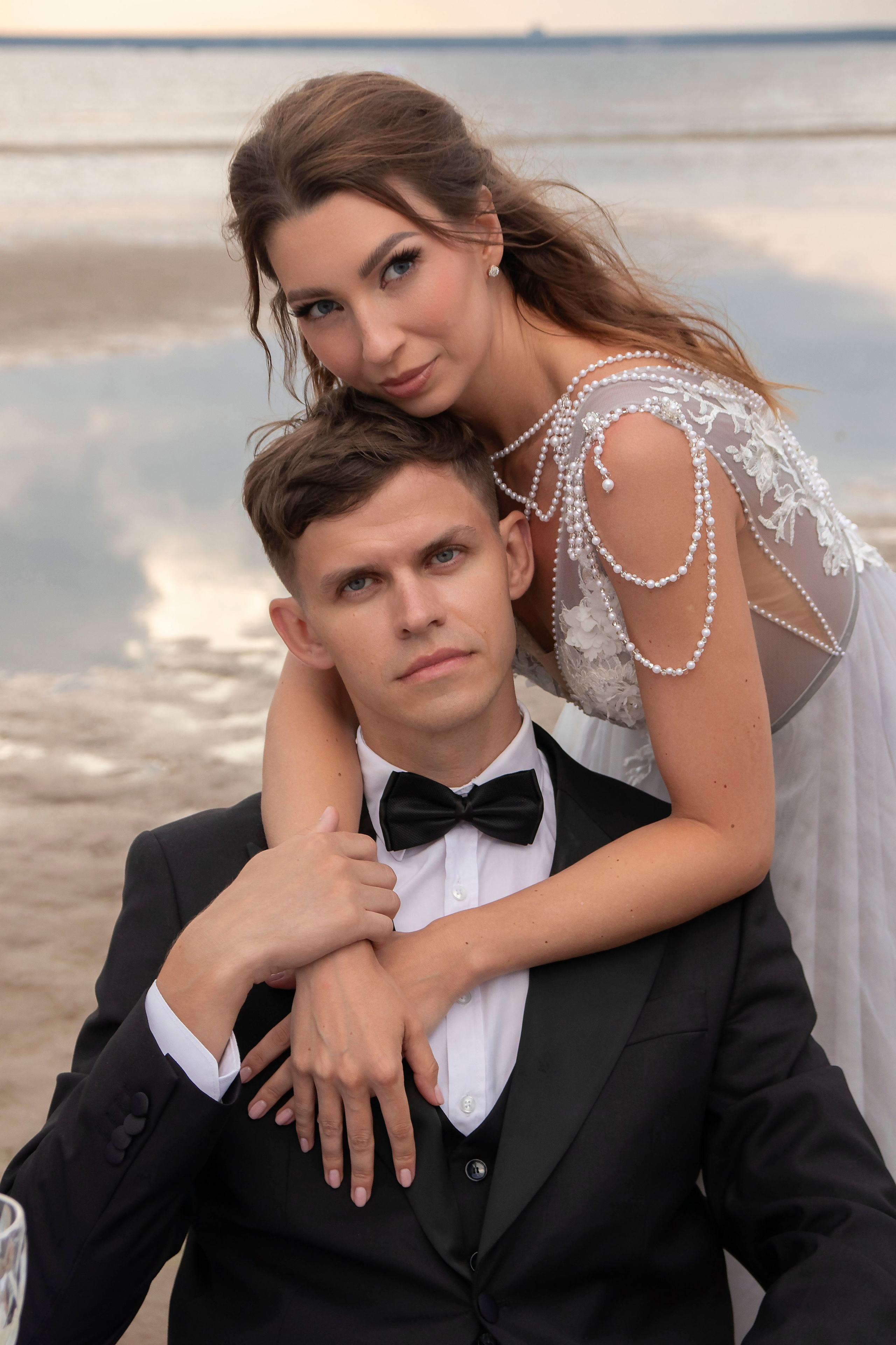 Свадебная прогулка на Финском заливе. Портретный фотограф в Санкт-Петербурге Савельева Ольга