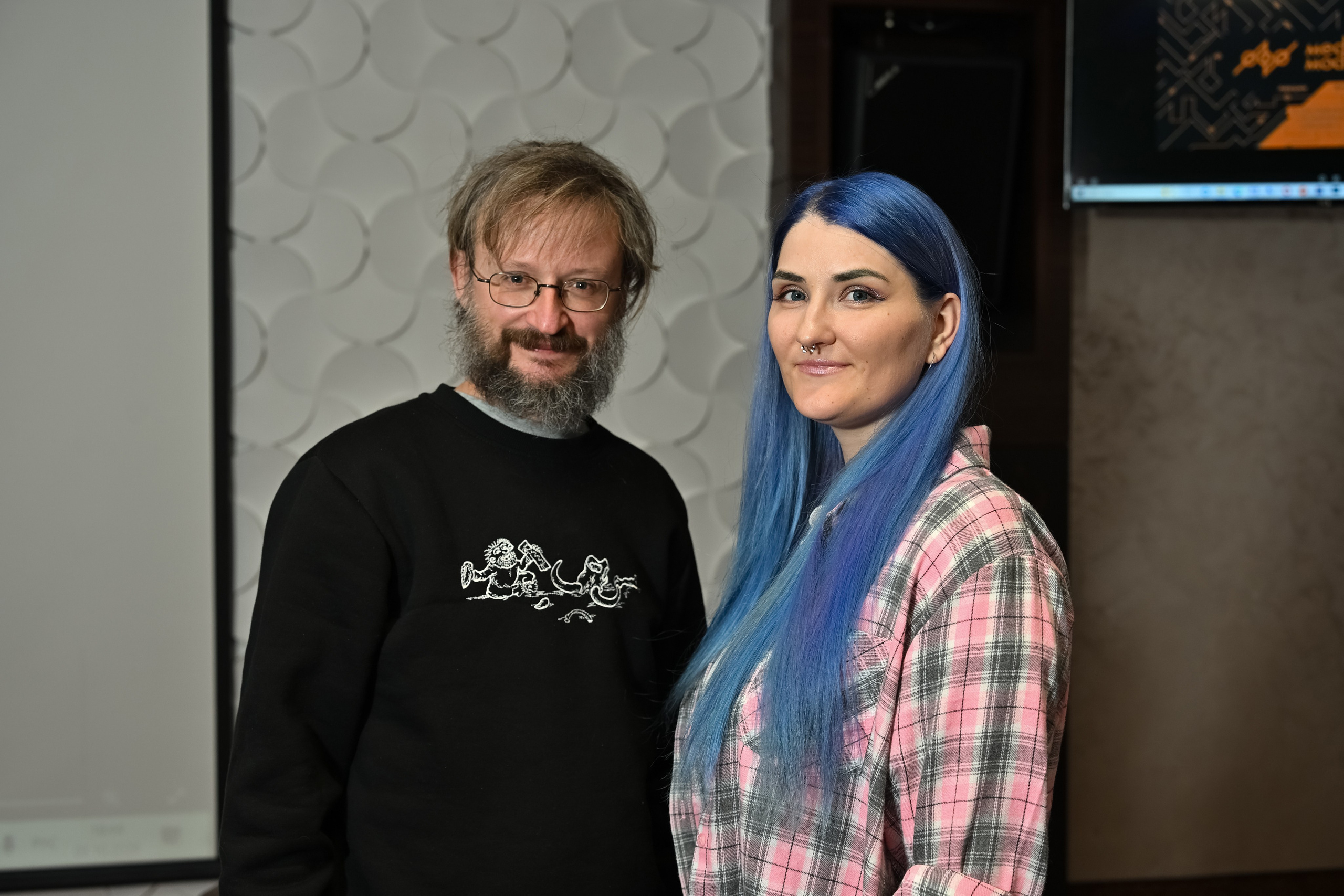 Репортажная фотография выступления антрополога Станислава Дробышевского на лекции в Казани