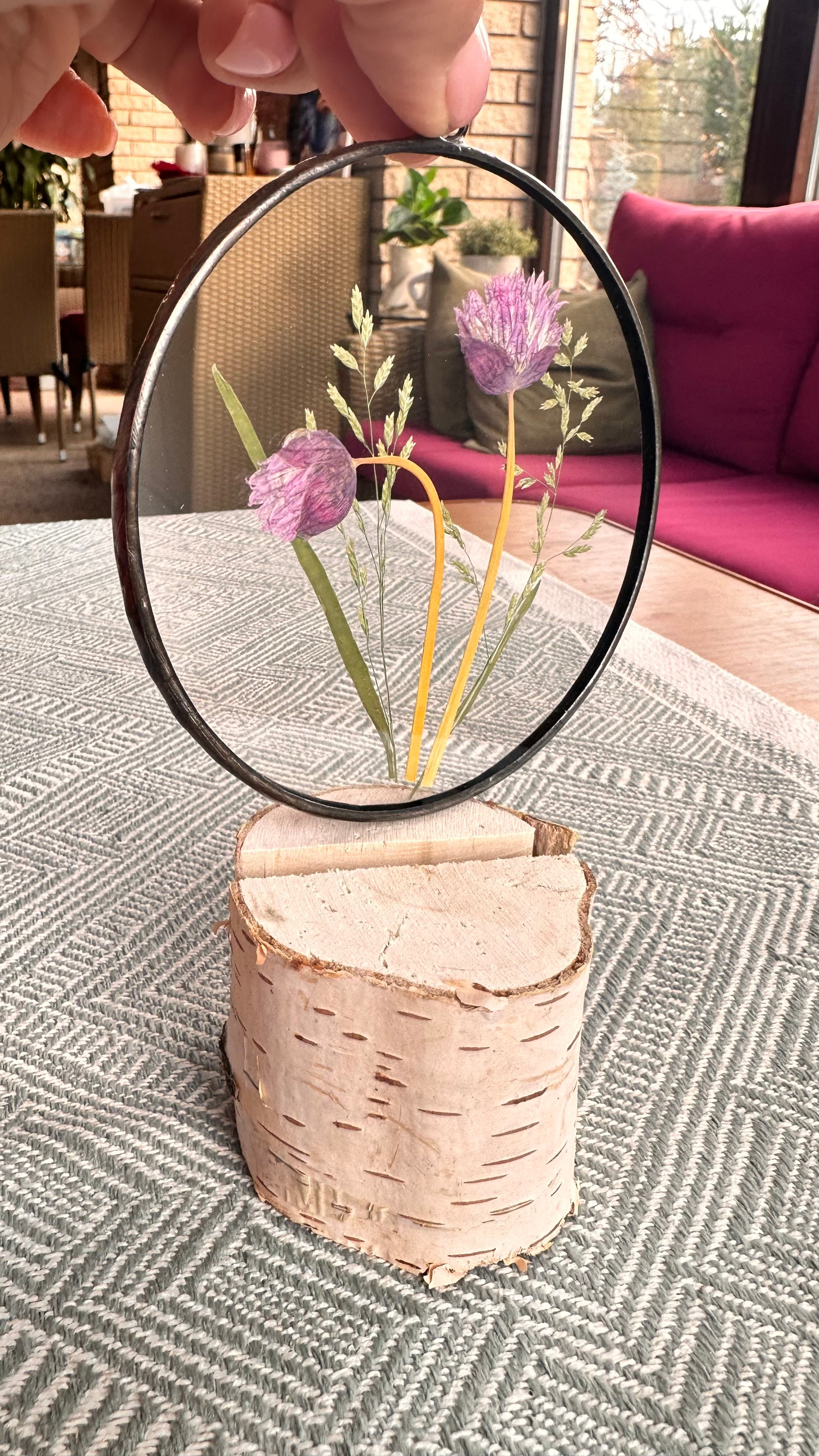 Гербарий в стекле с сухоцветами (витраж в технике тиффани). Гербарий в стекле, интерьерные панно, витражи с сухоцветами в технике тиффани