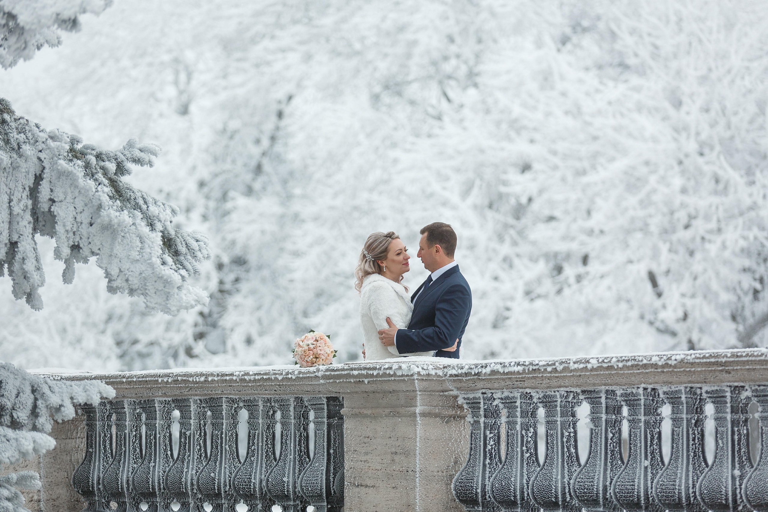 Свадьба зимой. Фотограф Антон Джавадян