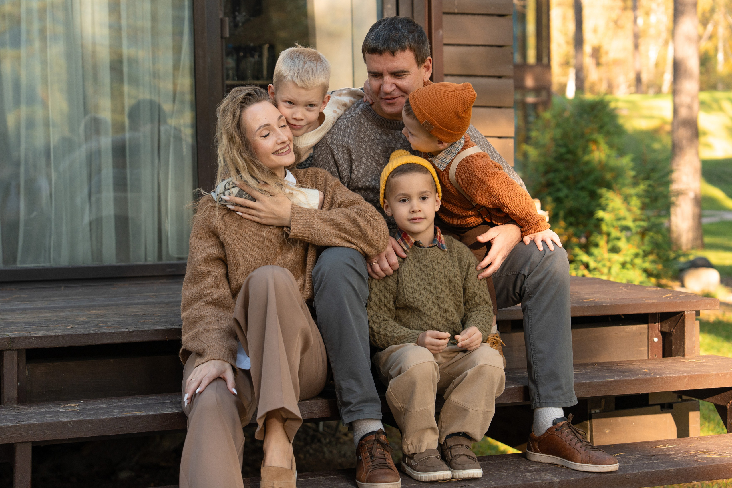 Семейная фотосессия в Москве для большой семьи. Свадебный фотограф в Москве Анна Полушина