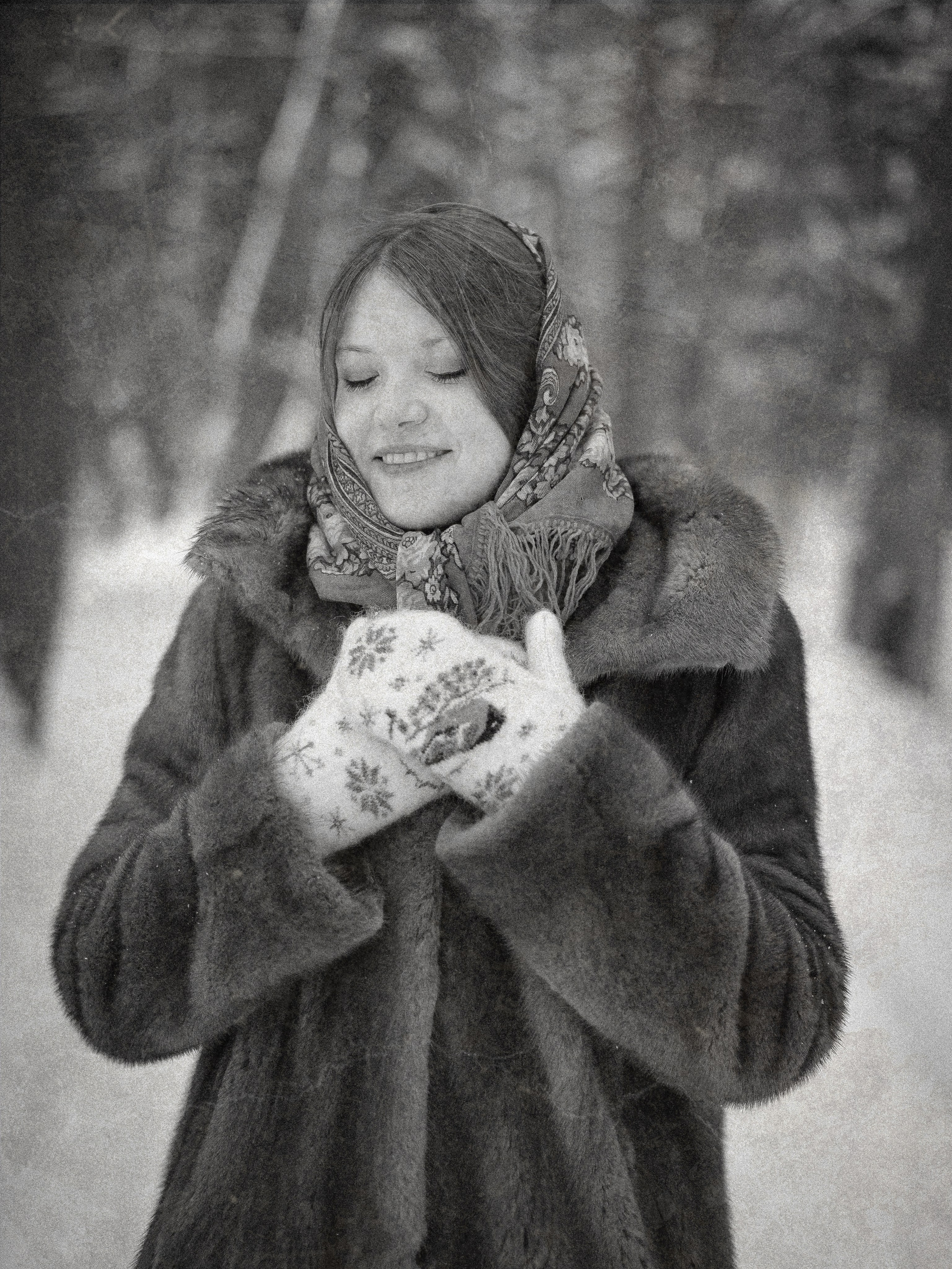 Ольга — фотосессия в зимнем стиле. Фотограф Москва