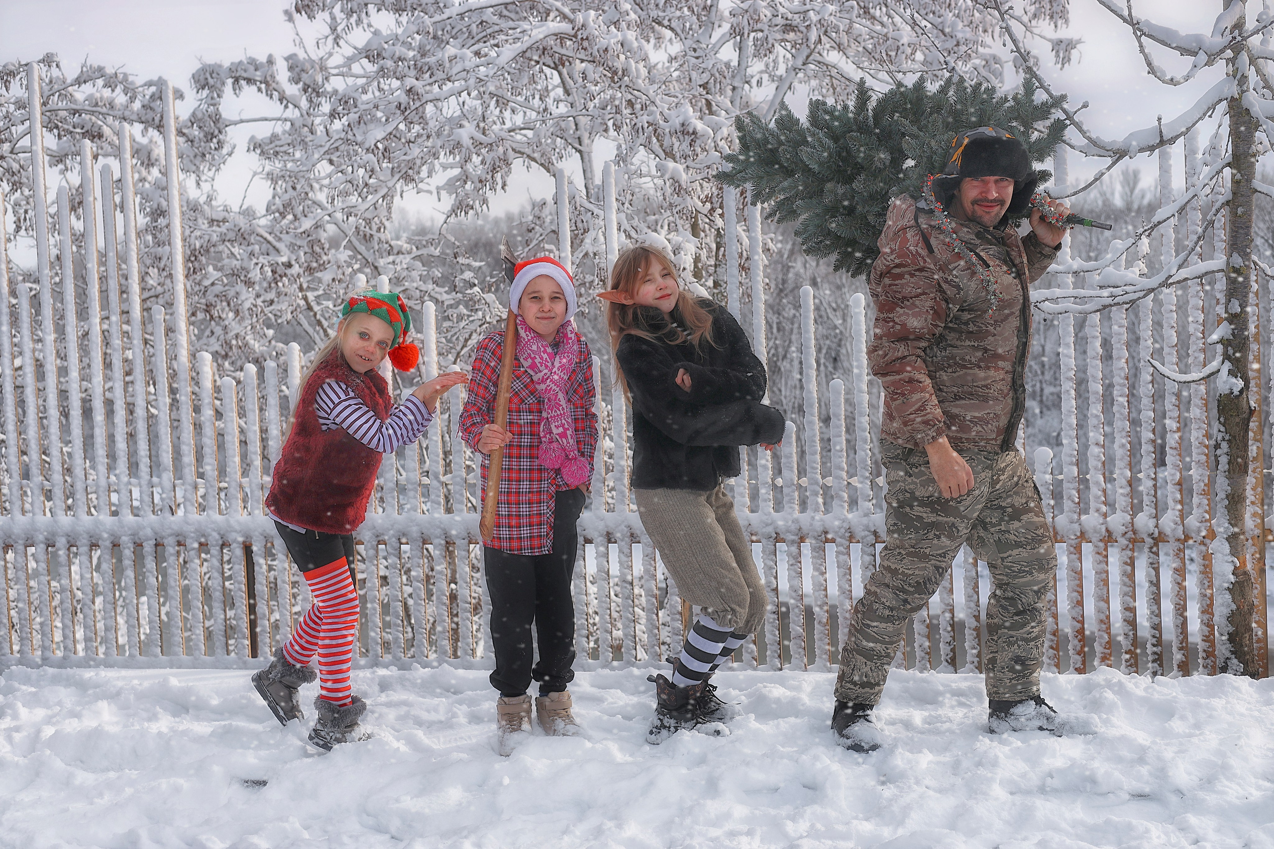 Дети зимой. Семейный детский фотограф Краснодарский край Оксана Колос