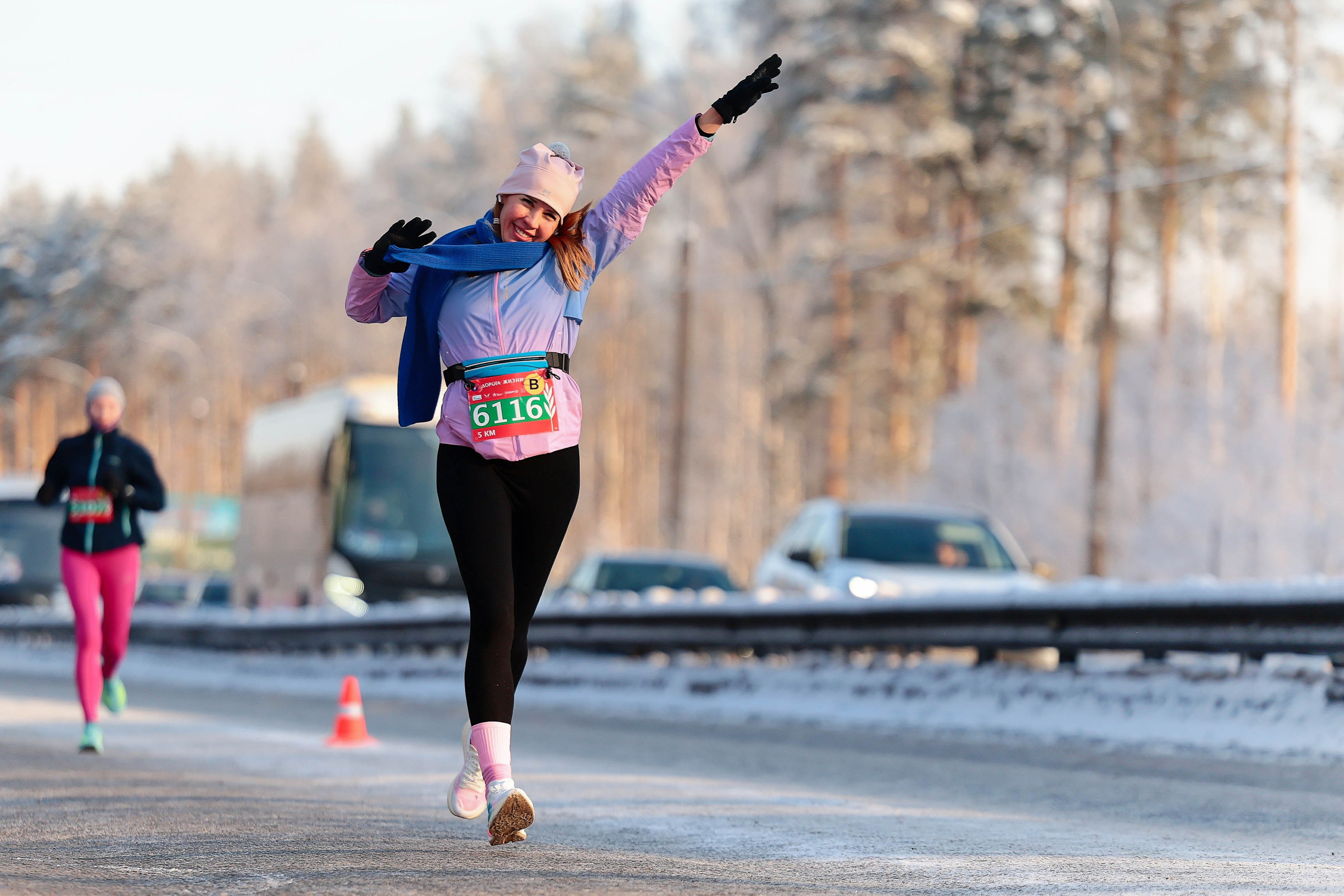 Зимний марафон «Дорога жизни» 2026. Спортивный фотограф в Санкт-Петербурге Илья Vacool