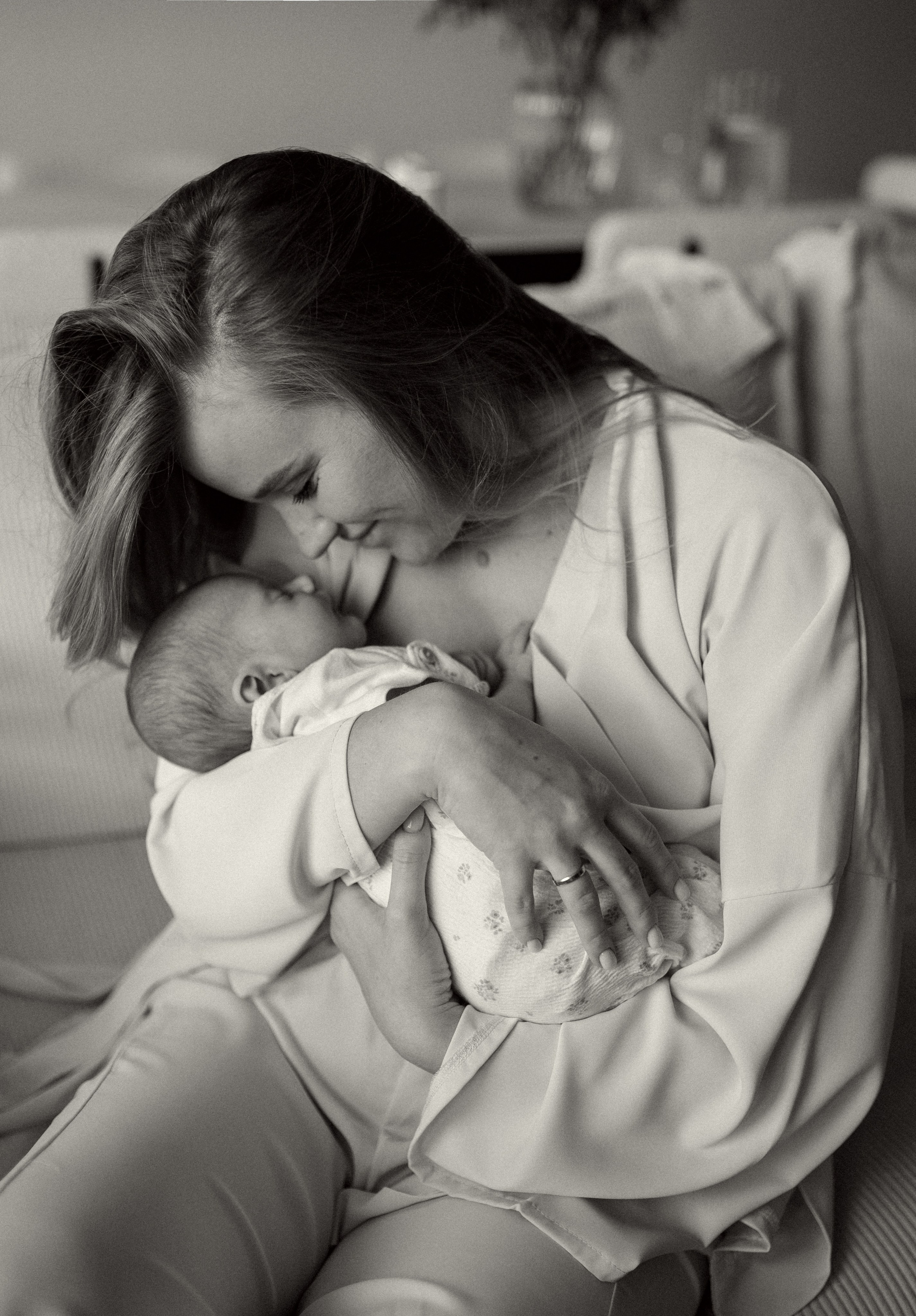 Ньюборн фотосессия в стиле лайфстайл Москва. Семейная фотосессия Бутово Москва фотограф Алина Морщагина