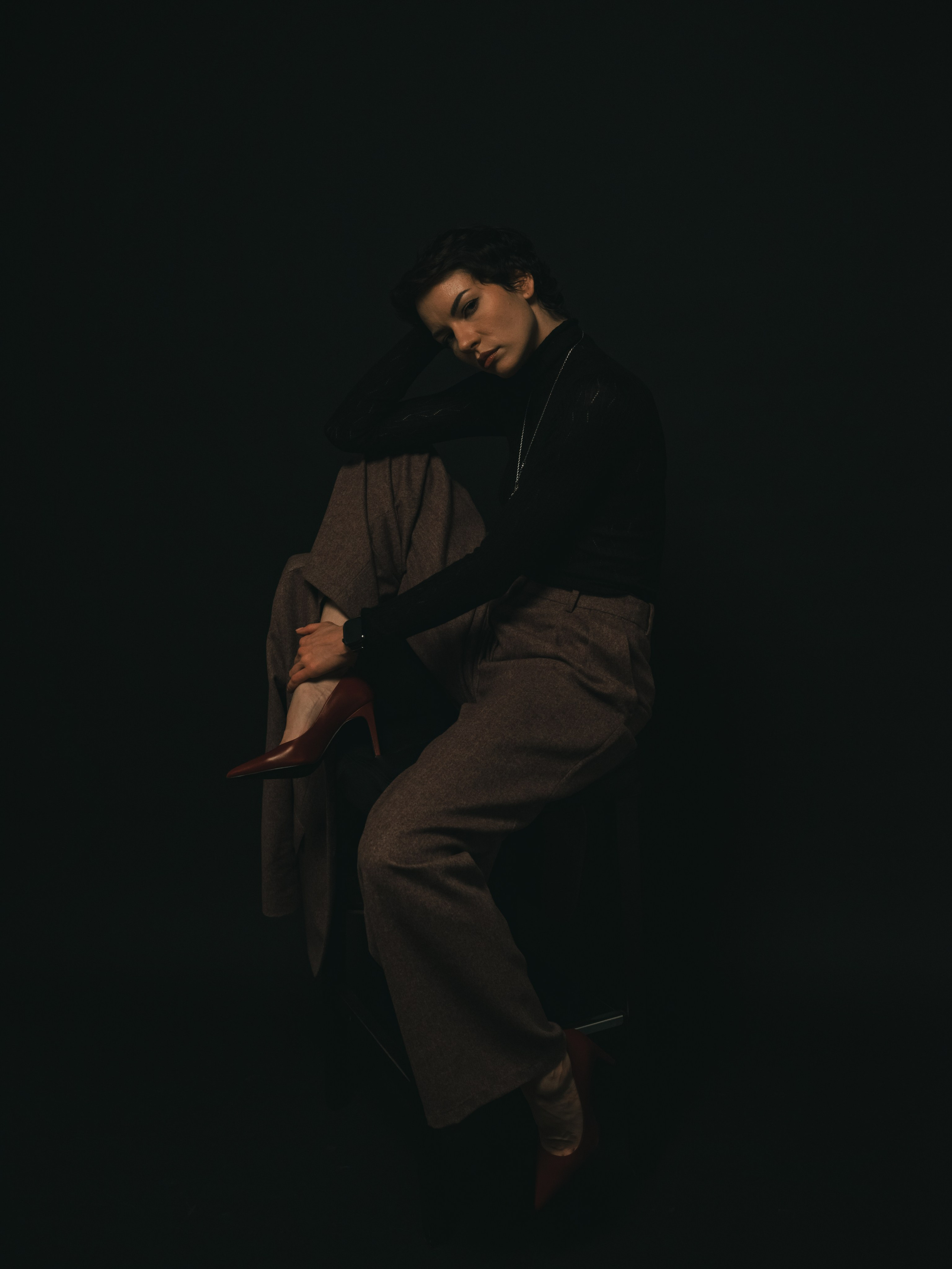 Женская студийная фотосессия