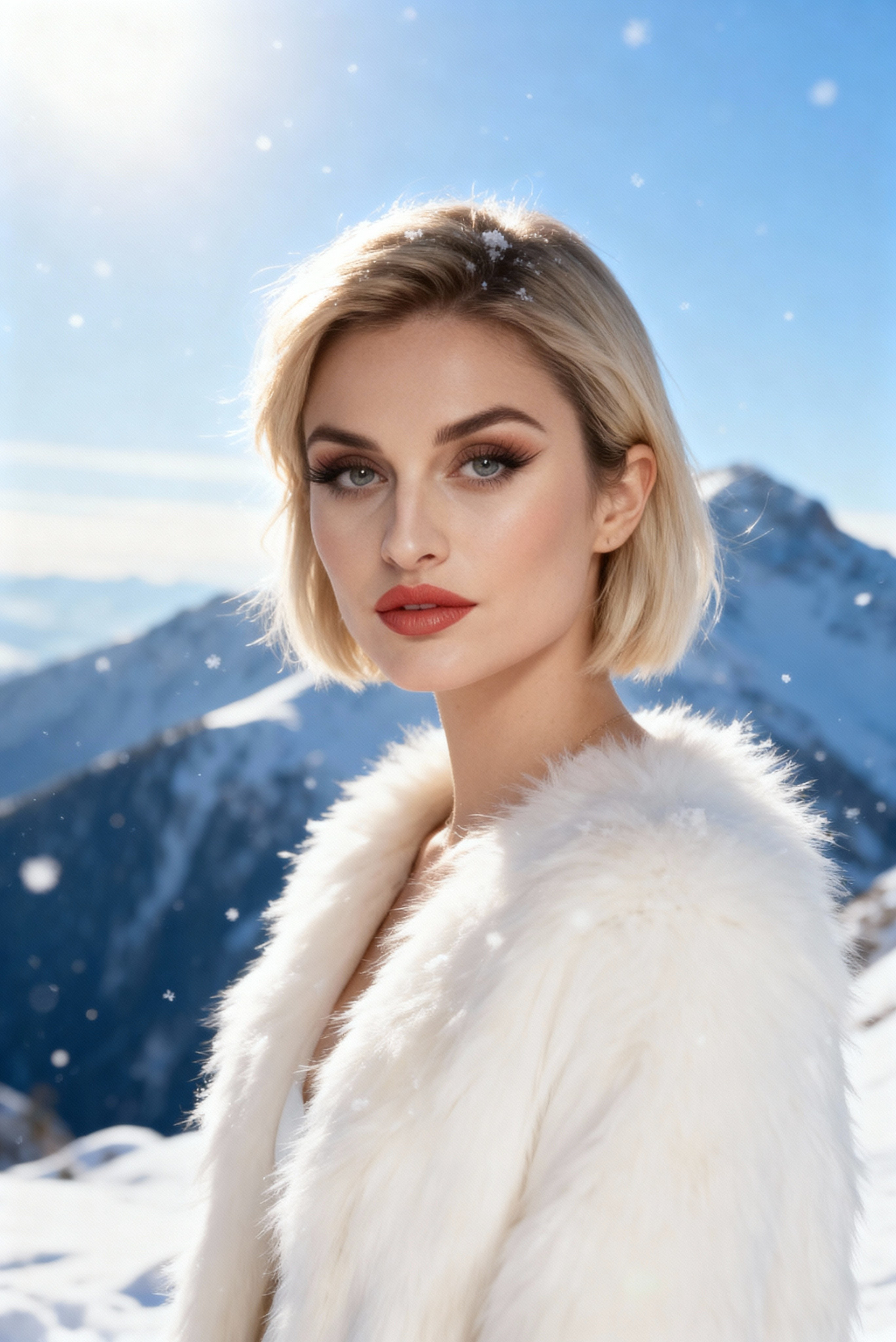 Зимняя фотосессия. AI-фотограф — Ольга Герман. Нейрофотосессии, уникальные цифровые портреты и образы будущего