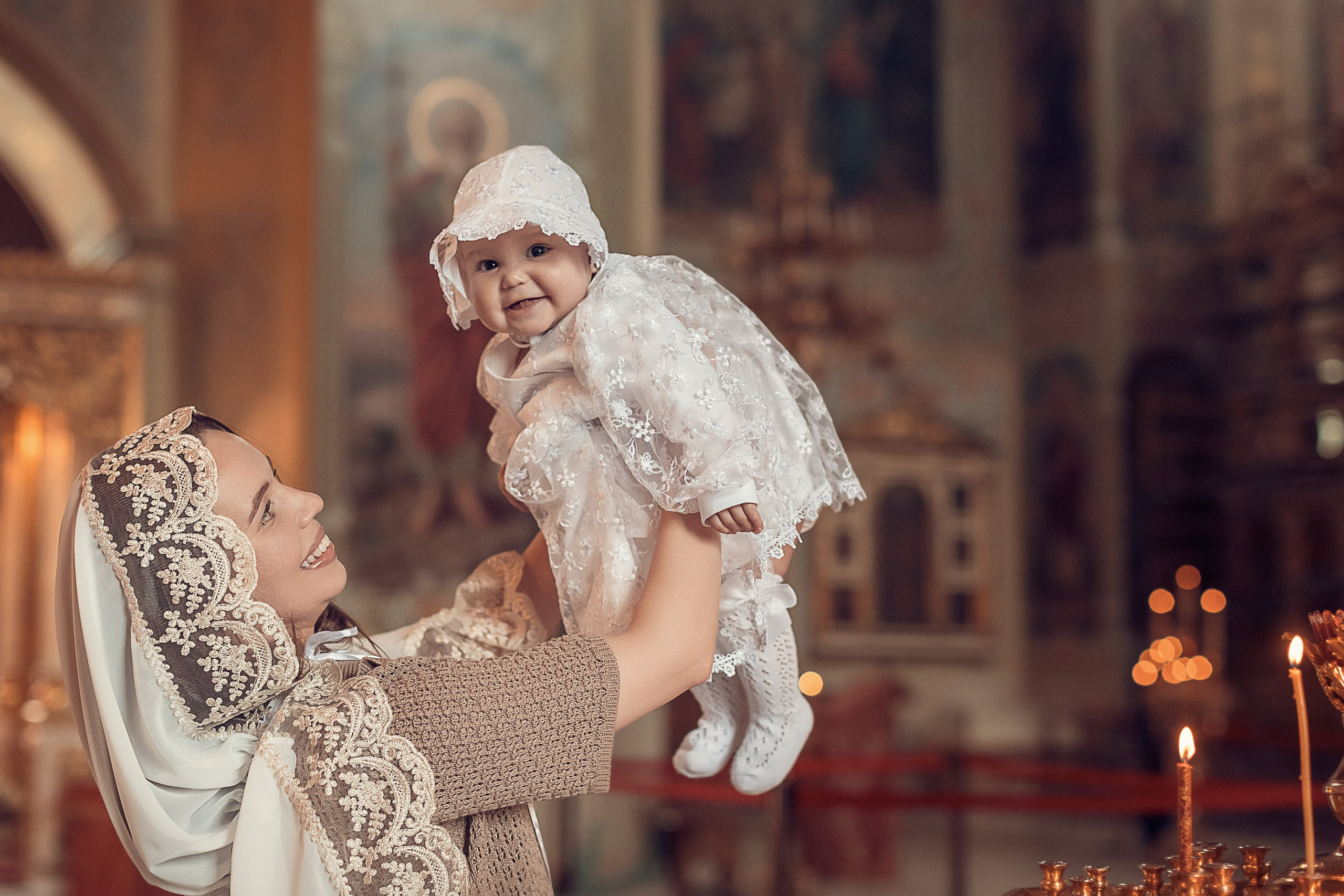 Таинство Крещения Марии в соборе Покрова Божьей Матери. Главная