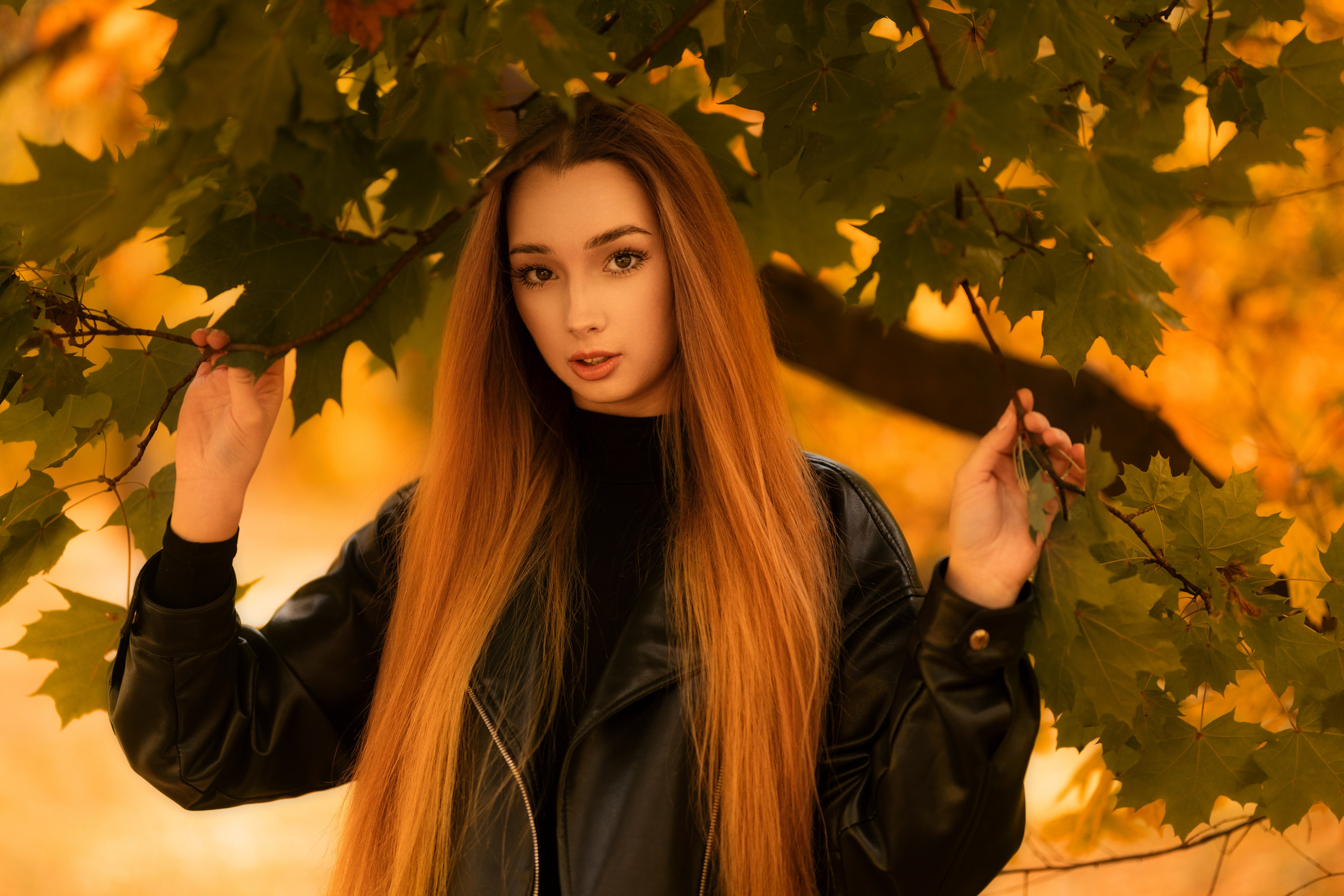 Осенний фотосет с Полиной в парке в формате «Я красивая». Дмитрий Шульгин, портретный фотограф в Воронеже