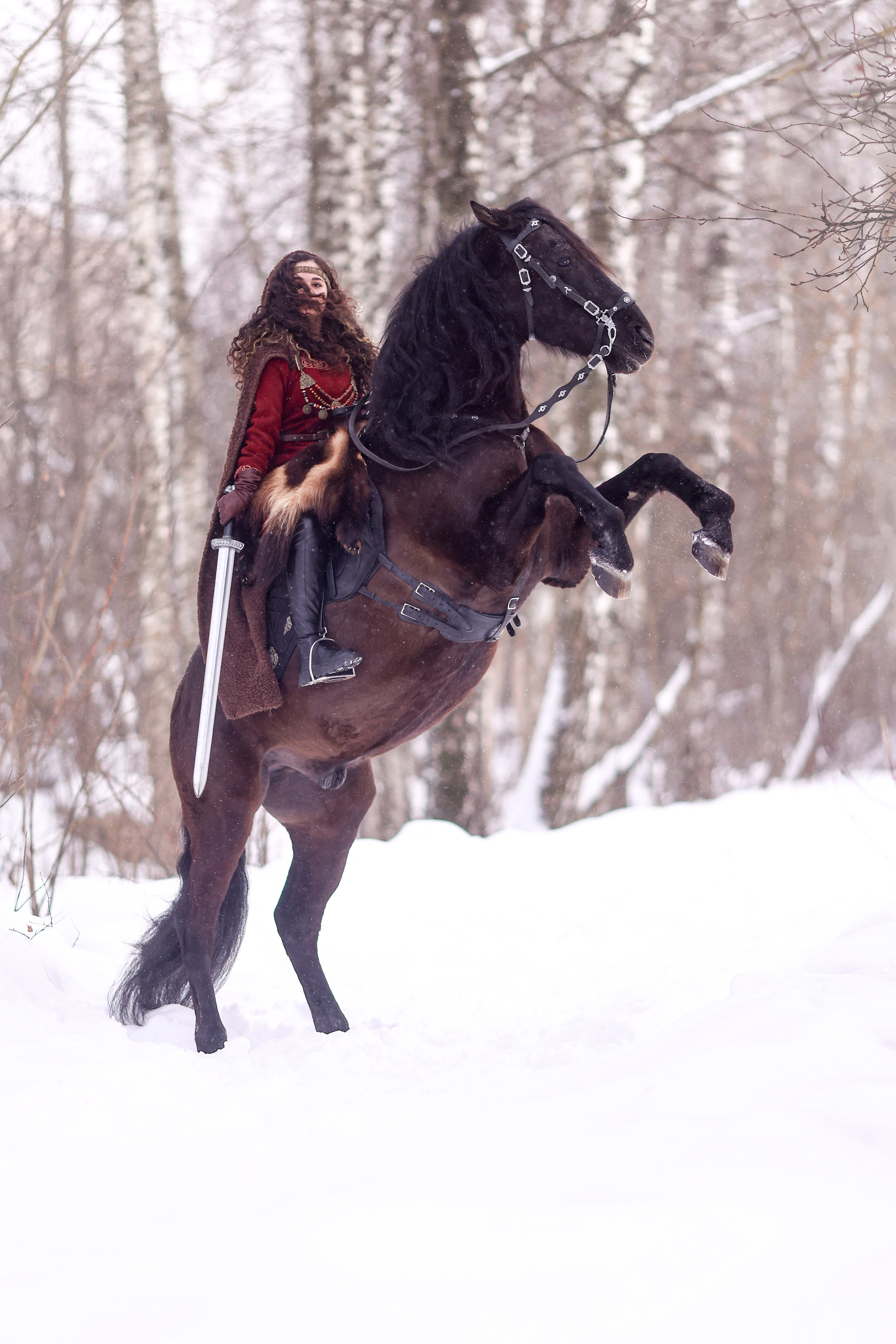 Фотосессия с лошадью в стиле викингов. Фотосессии с лошадьми