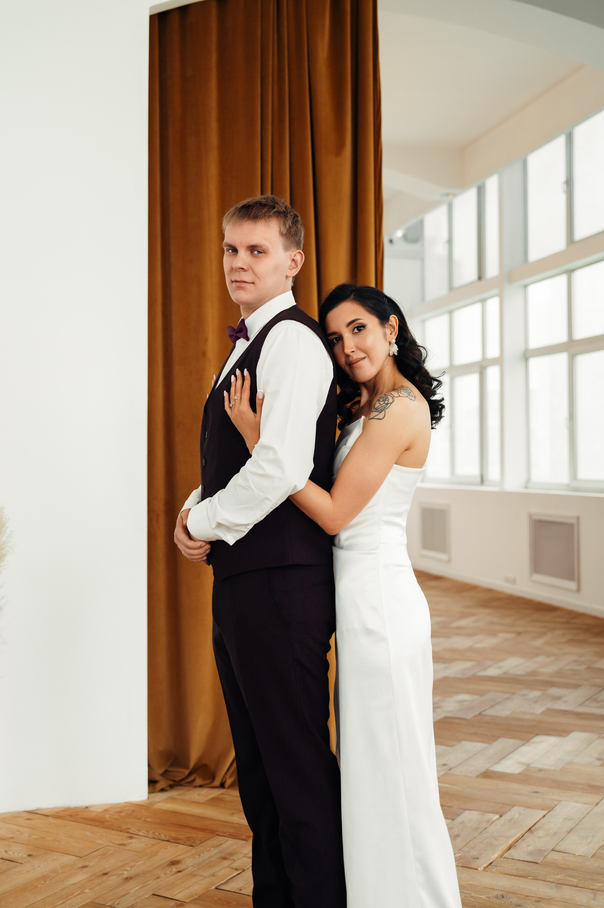 стильная свадебная фотосессия в классическом стиле