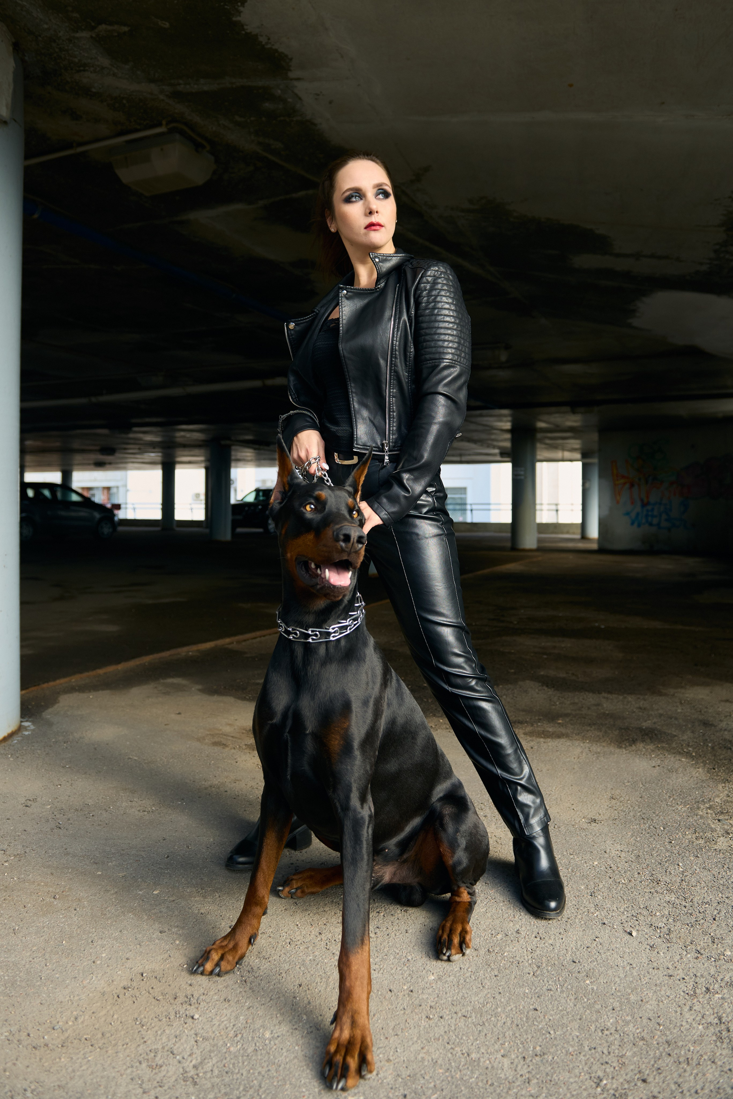 Наталия с доберманом. Фотограф Евдокимов Никита. Тамбов, Москва