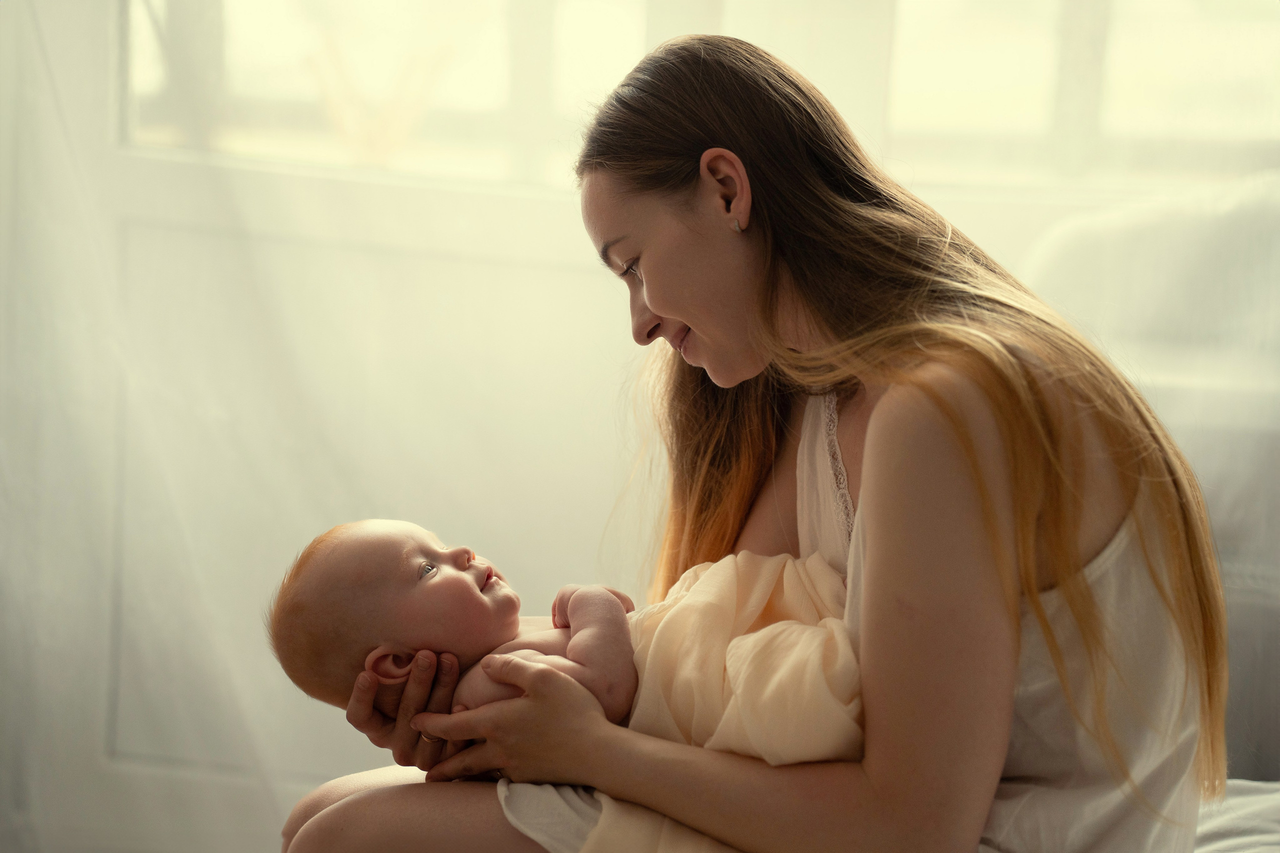 Фотосессия малышей до года дома