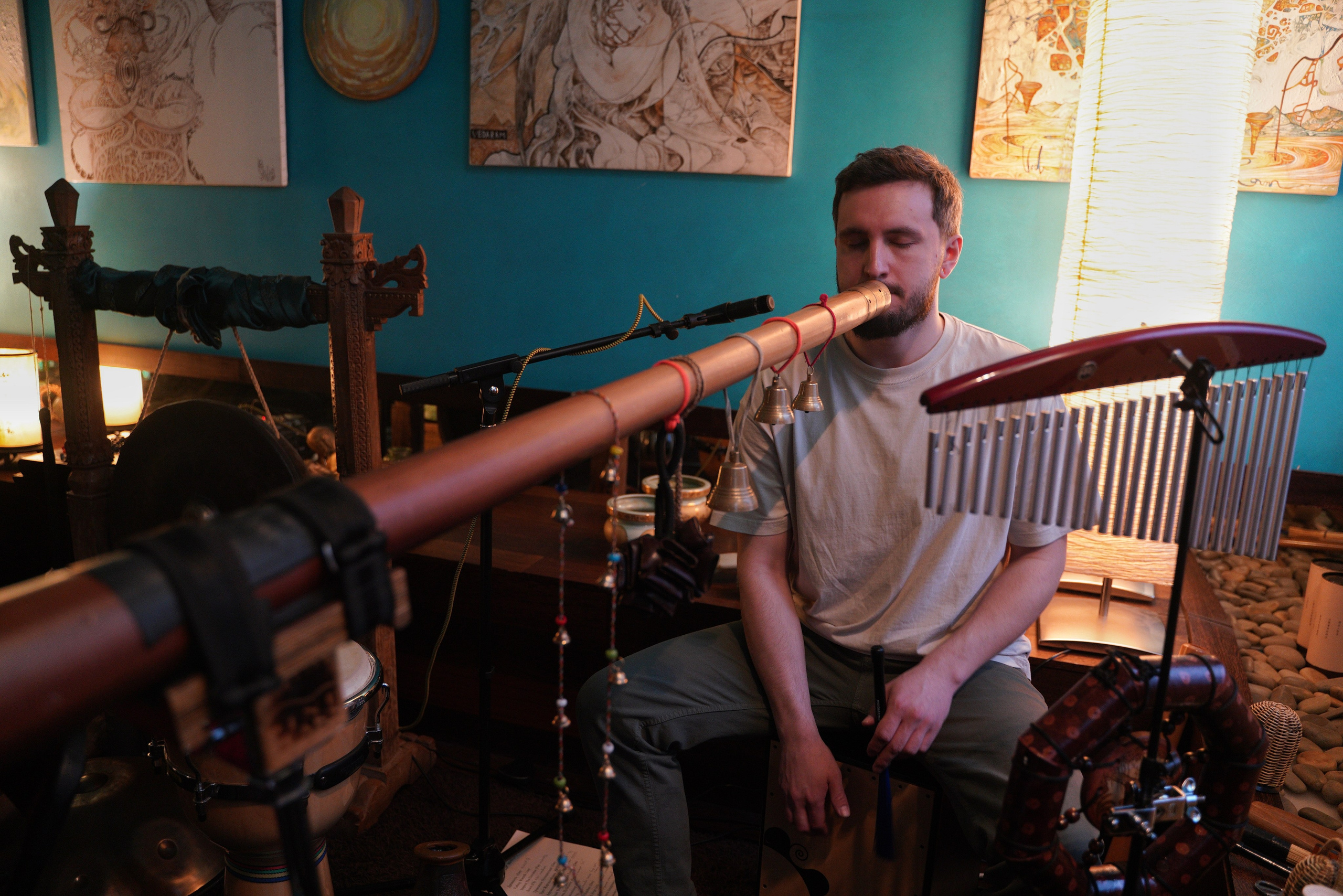 Выступление Forest jam project в Открытом в чайной Чаван. Портретный и репортажный фотограф Наталья Горобец