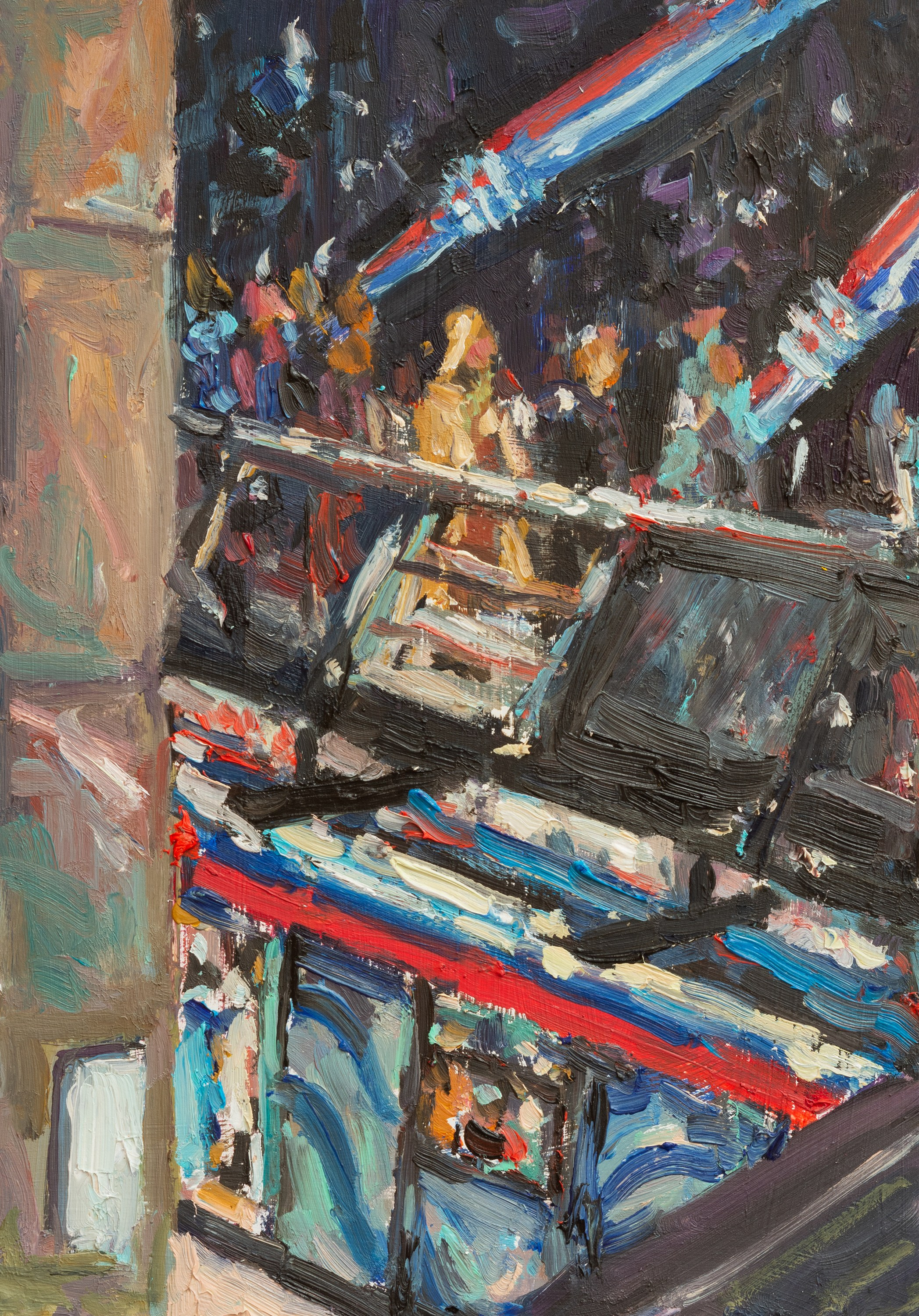 "Переход. Сокольники" картон, масло 20х14см, 2025