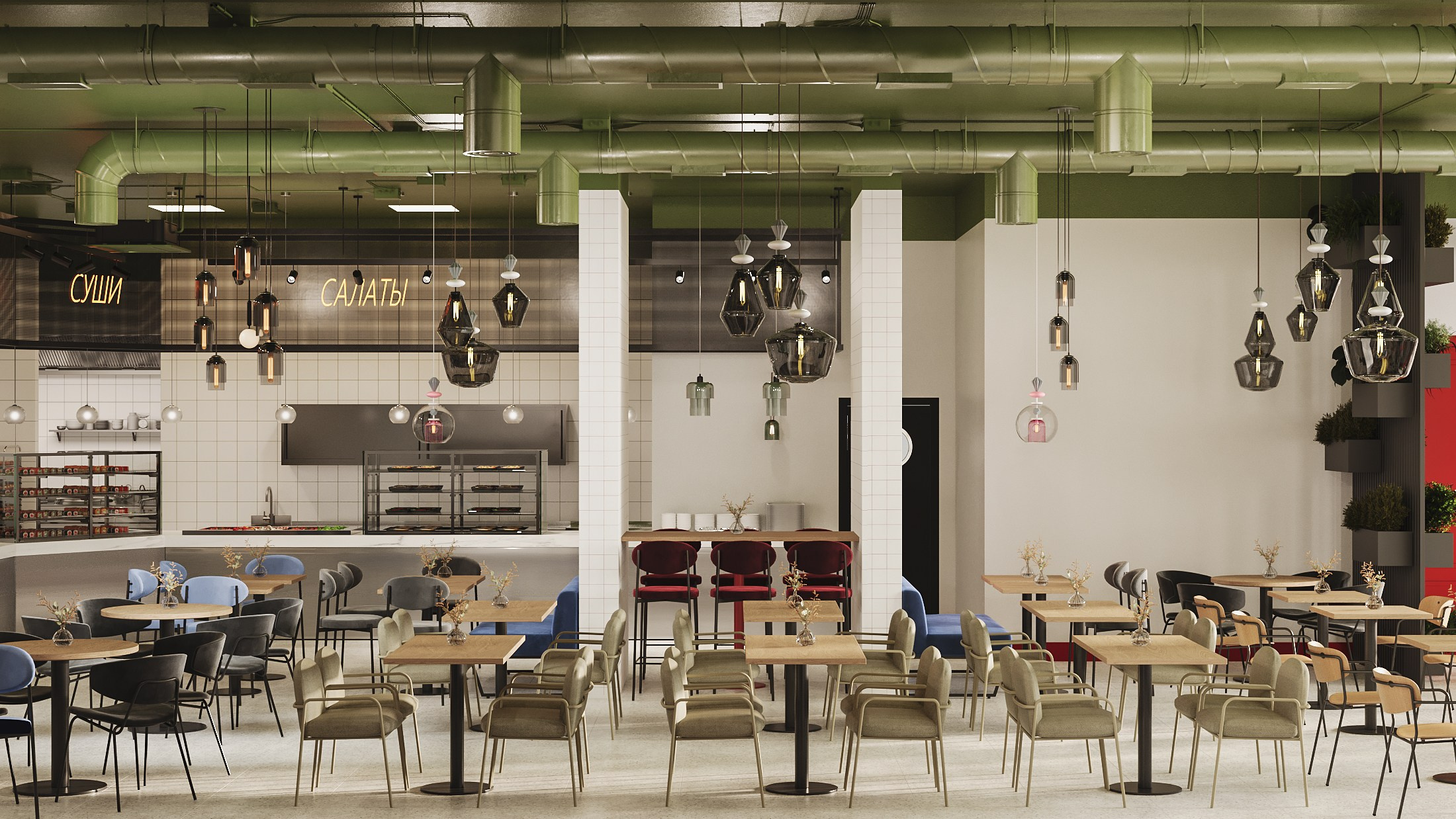 3D визуализация кафе. 3D Визуализация