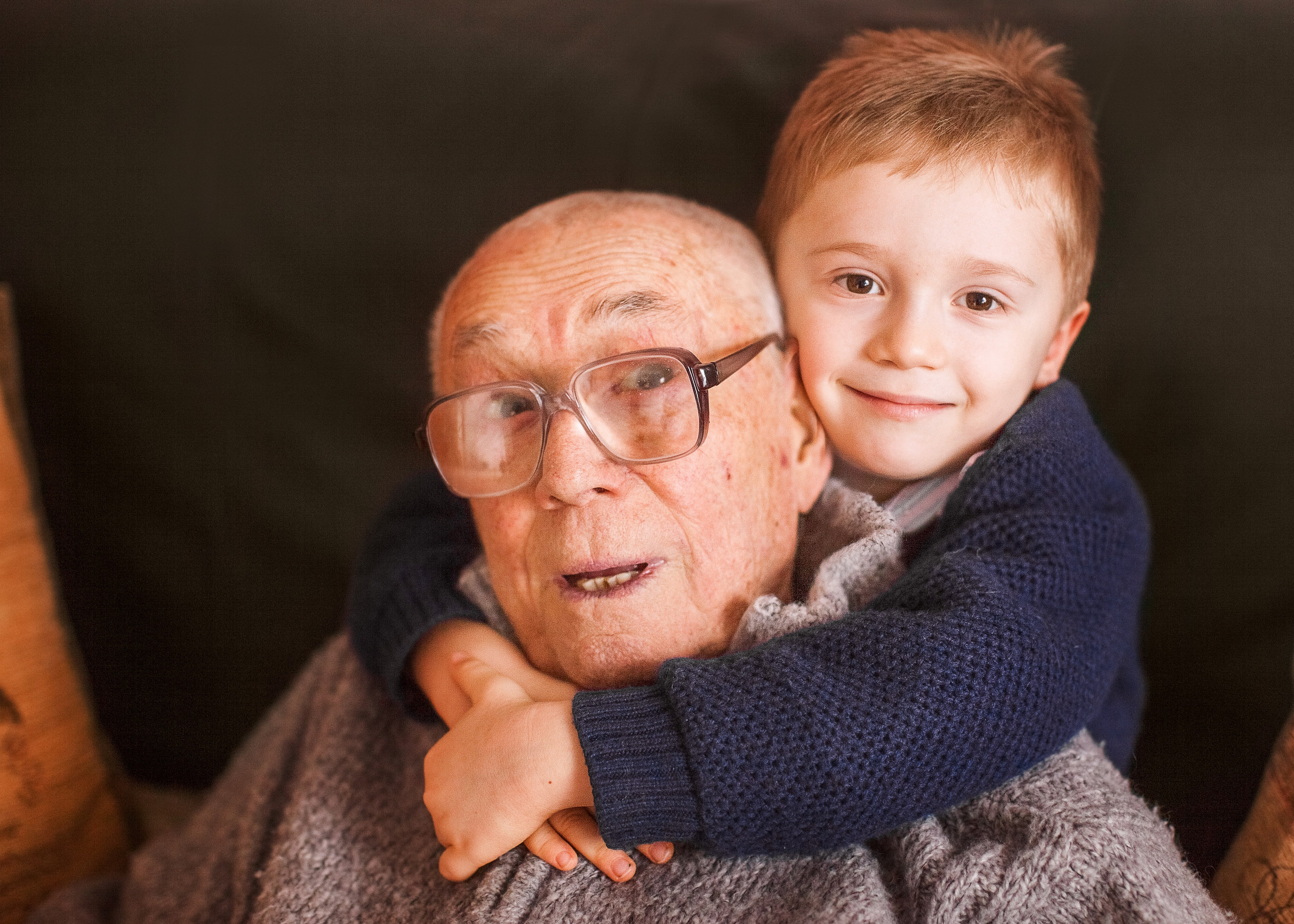 Олег Анофриев с внуком. Детский и семейный фотограф Зоя Павкина