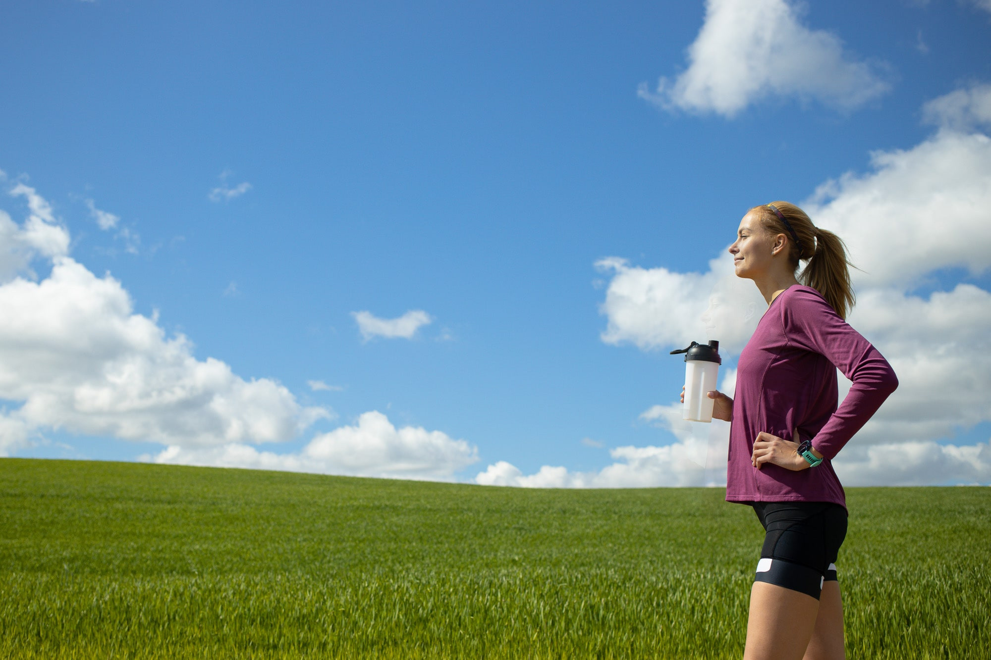 Спортивная съемка на природе 