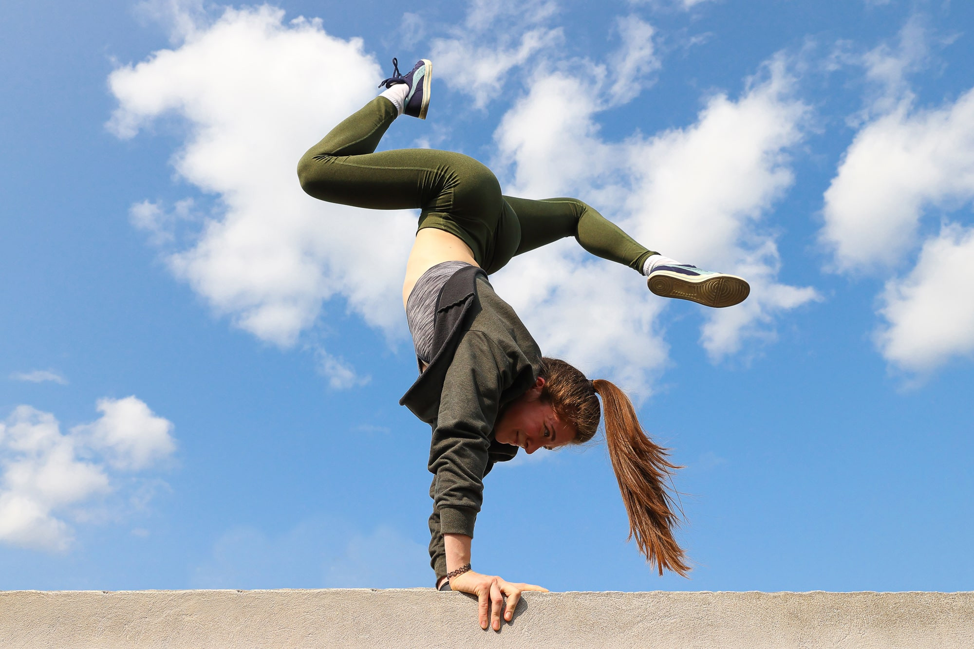 Спортивная съемка на природе 