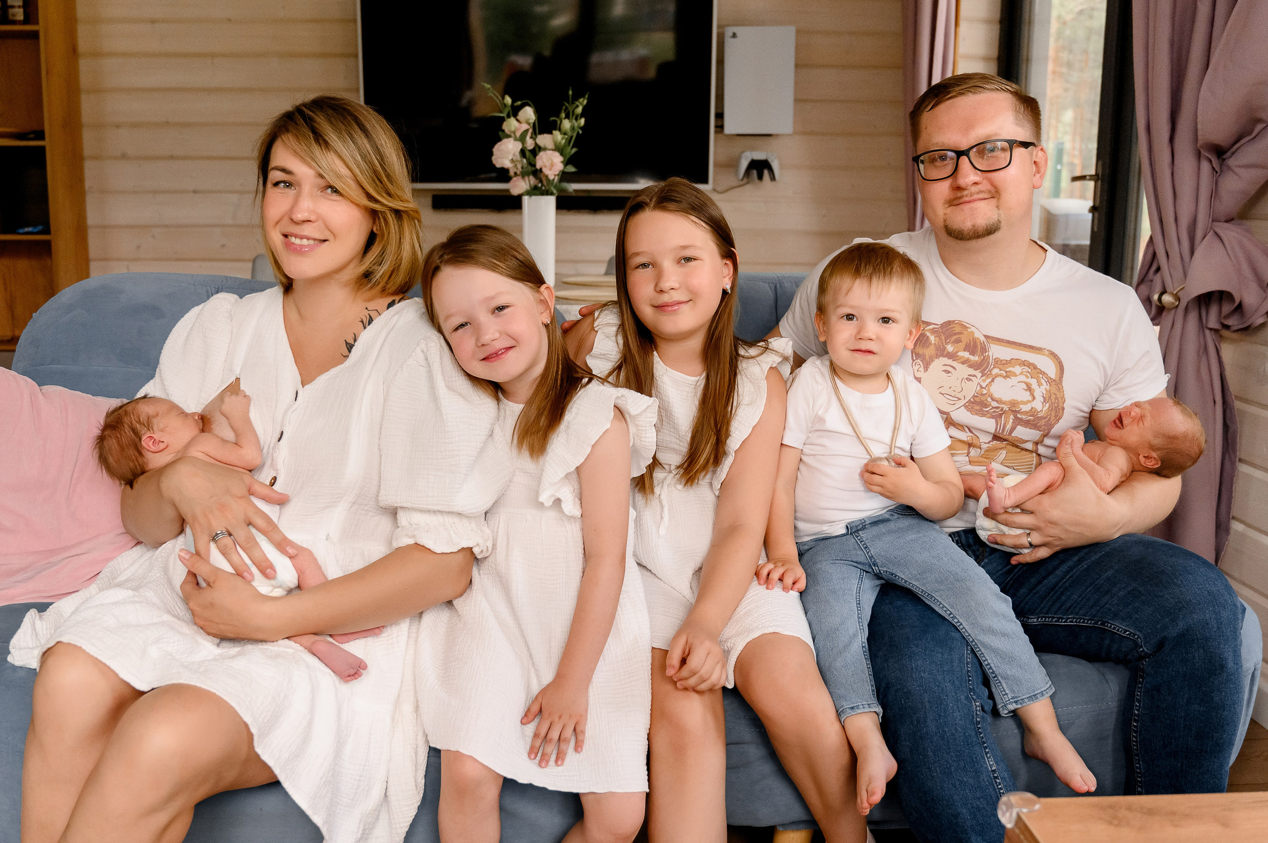 5 детей (близнецы) Дача. Фотограф на роды СПБ Юлия Герасимова