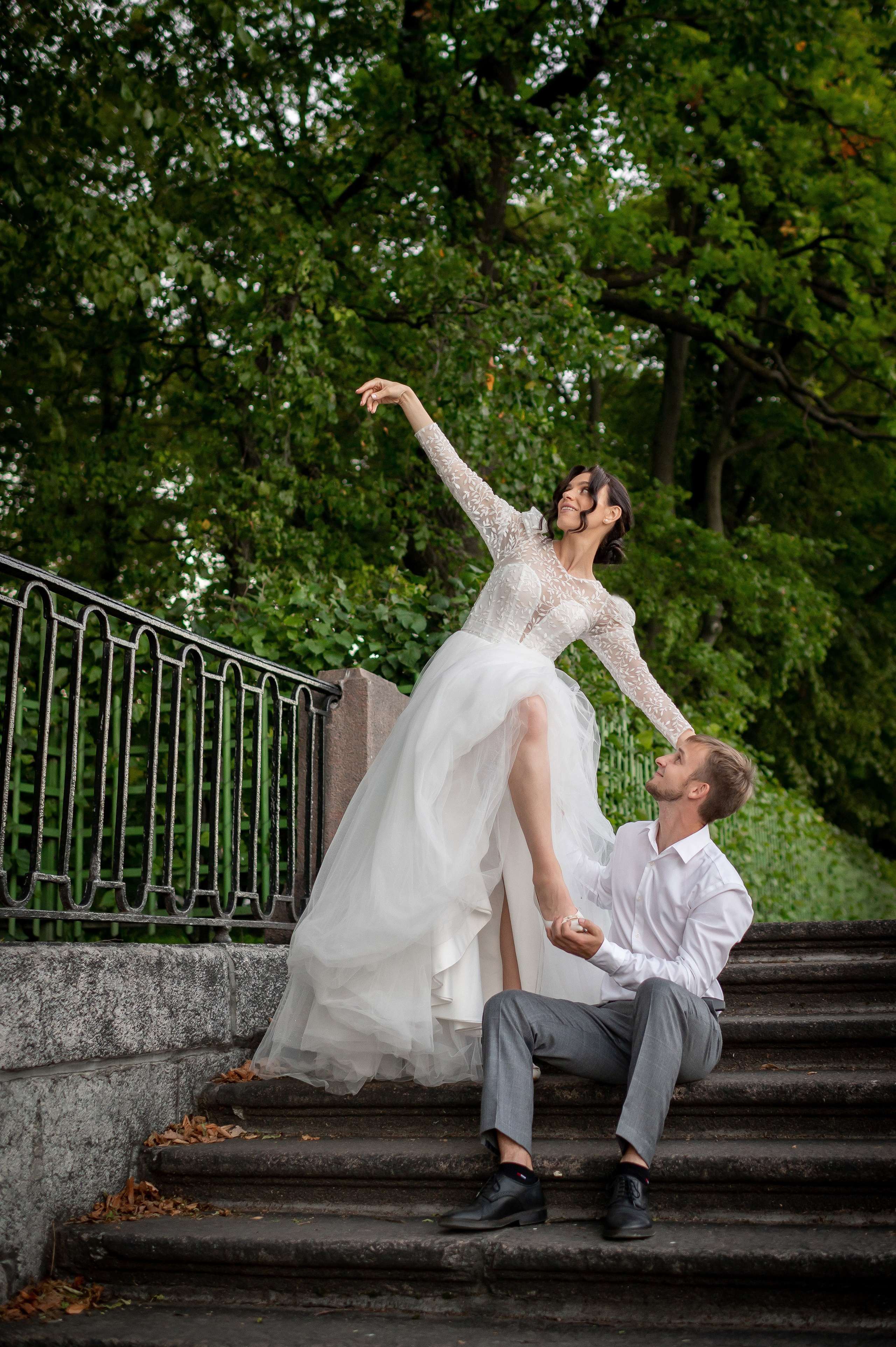 Кирилл и Анжела (круассаны, кофе и фотосессия в Летнем саду). Портретный, семейный и свадебный фотограф в Санкт-Петербурге и в Пушкине Ширяев Денис