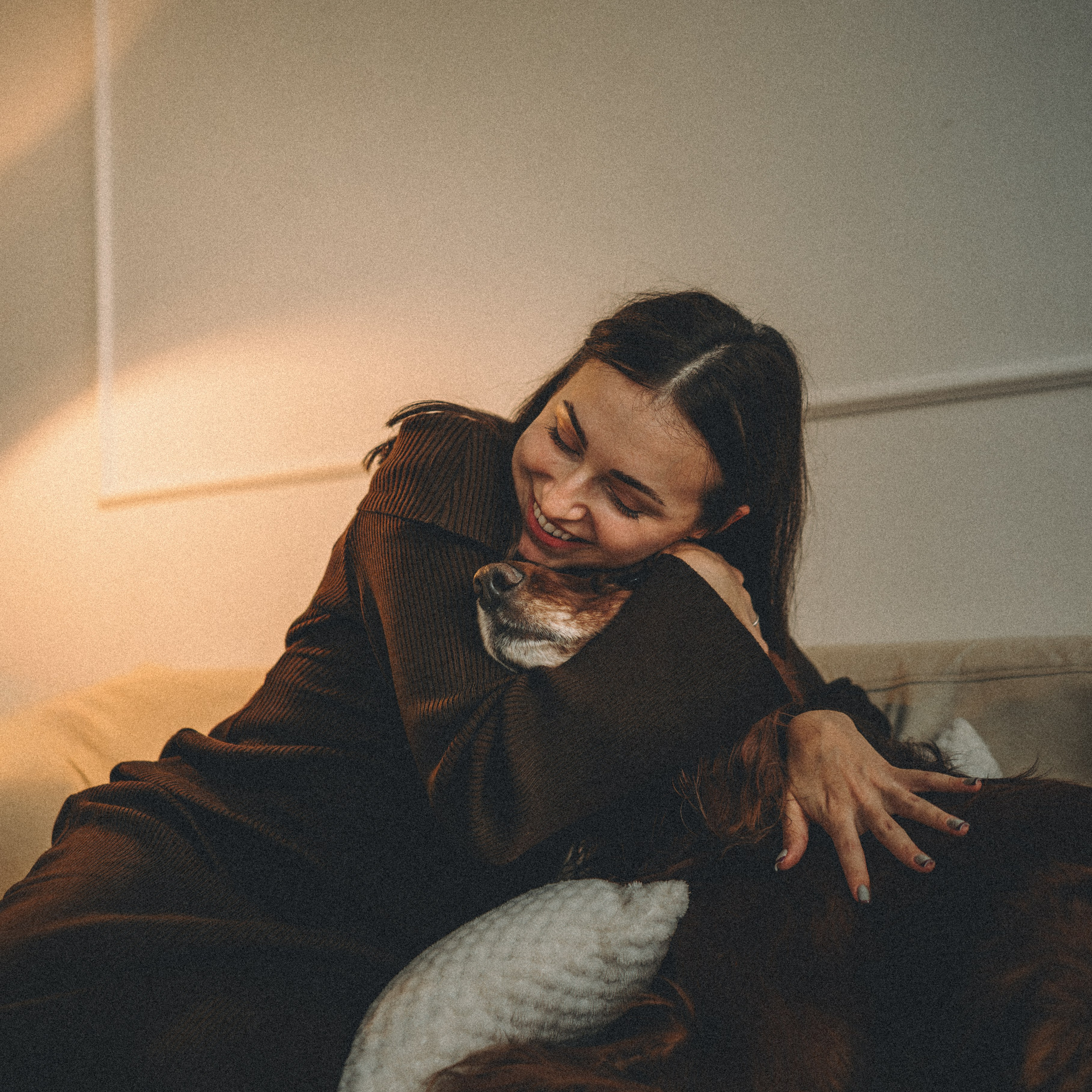 Маша, Илья и Локи. Семейный фотограф анималист Ананьева Мария — Москва