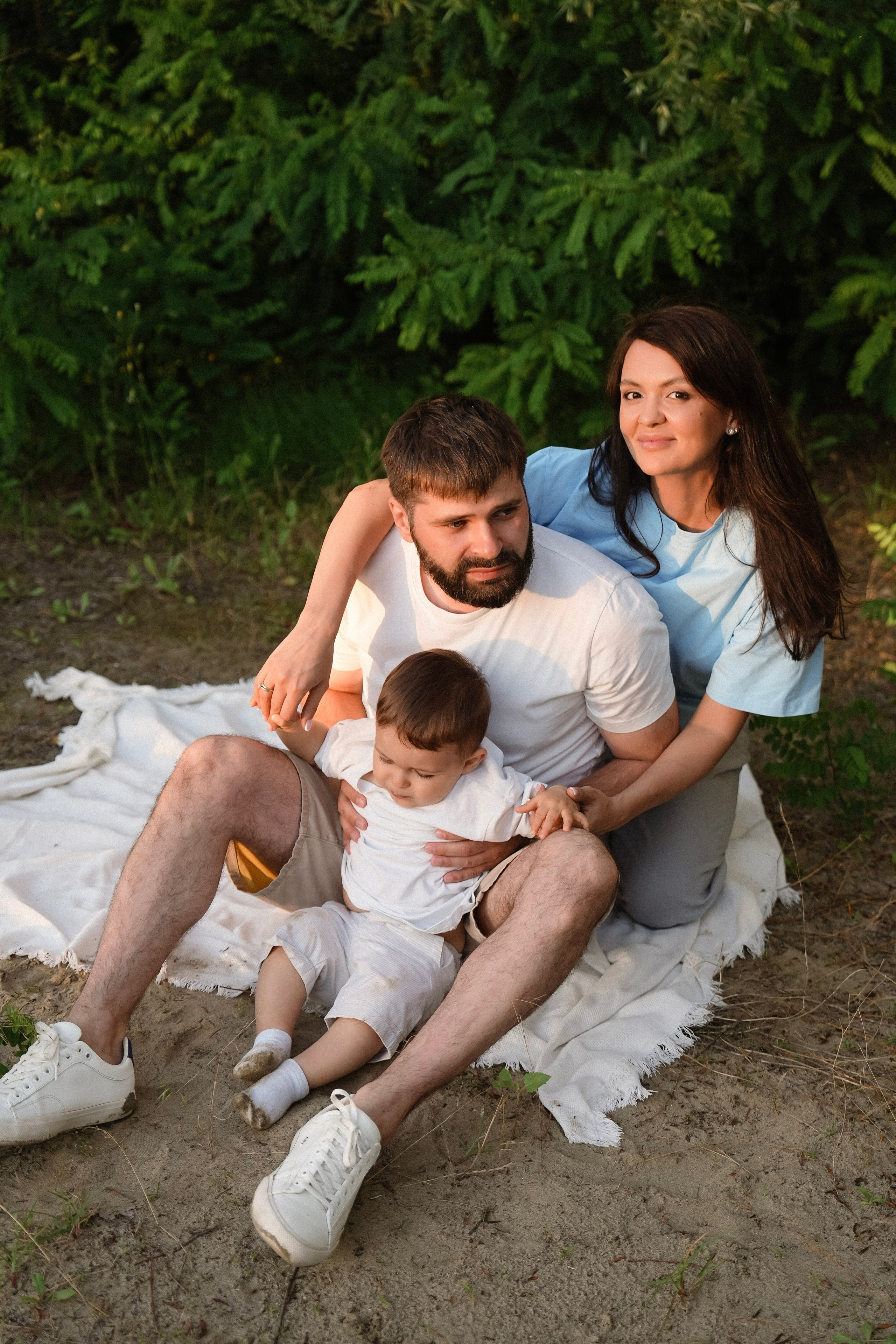 Семейная съёмка на закате. Фотограф с психологическим образованием