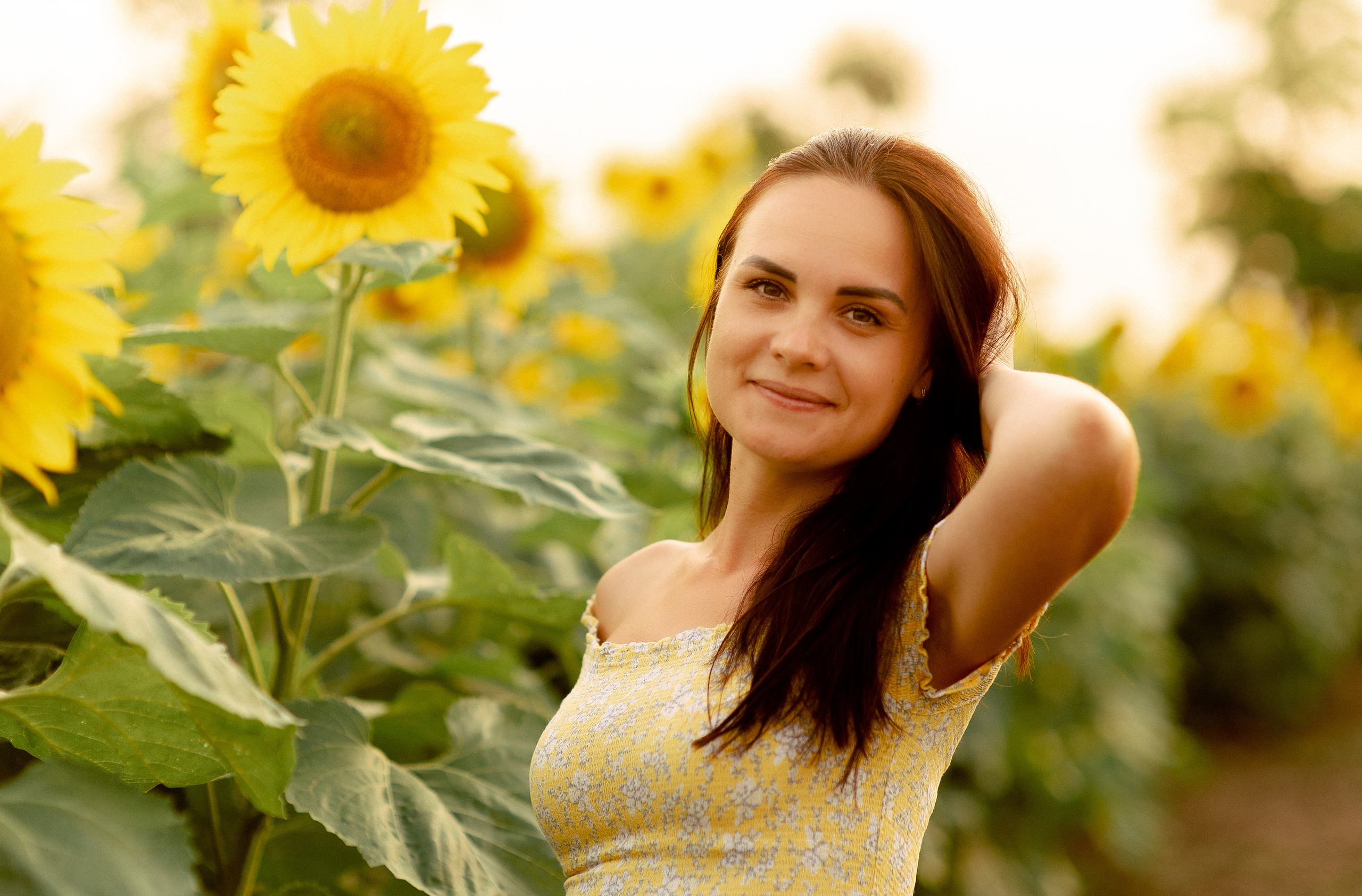 Фотосессия в подсолнухах. Фотограф Красногвардейское Ставропольский край Белякевич Елена