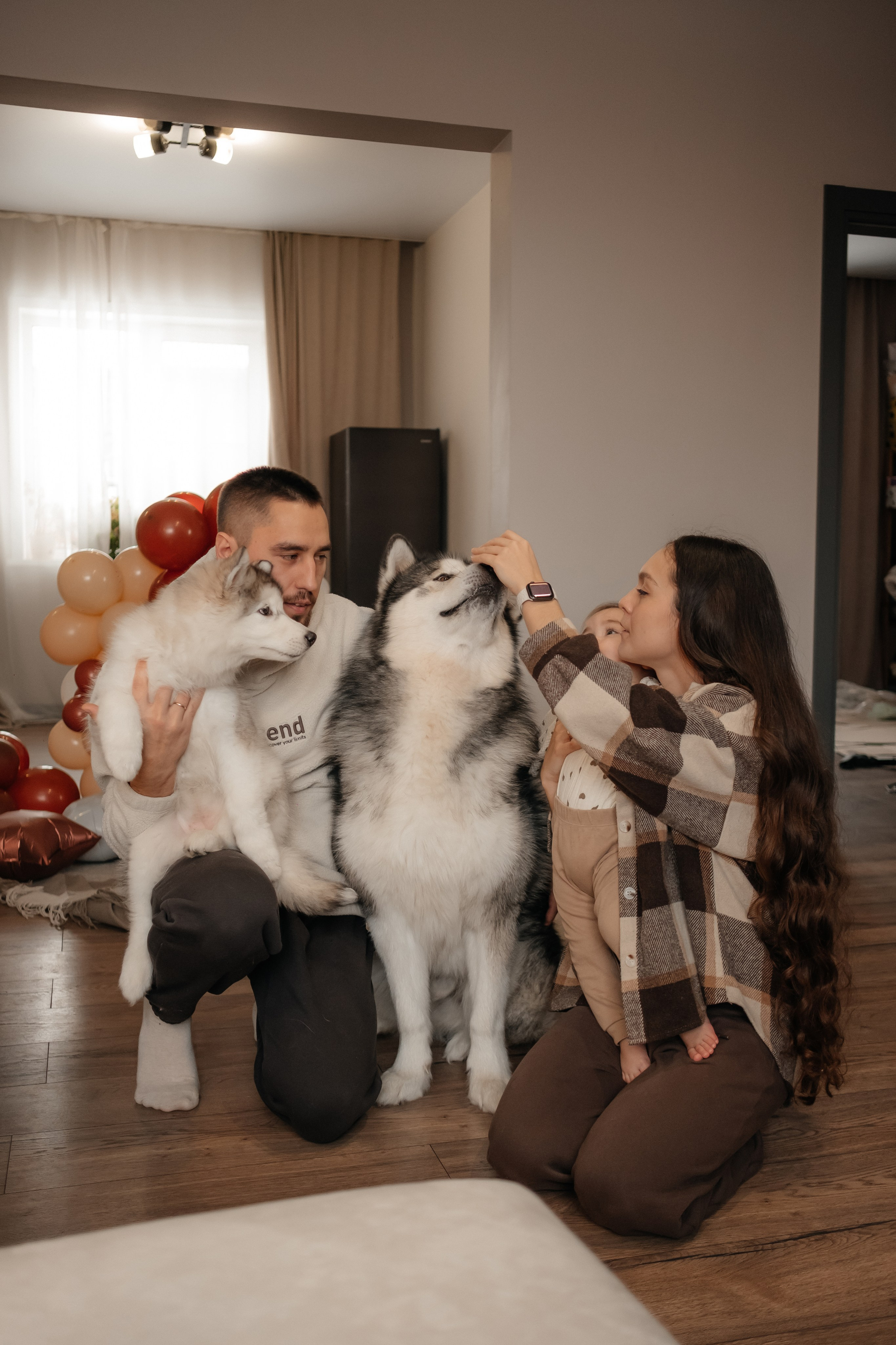 Катя, Саша и Еся | домашняя съемка. Фотограф в Новосибирске Диана Ильиных