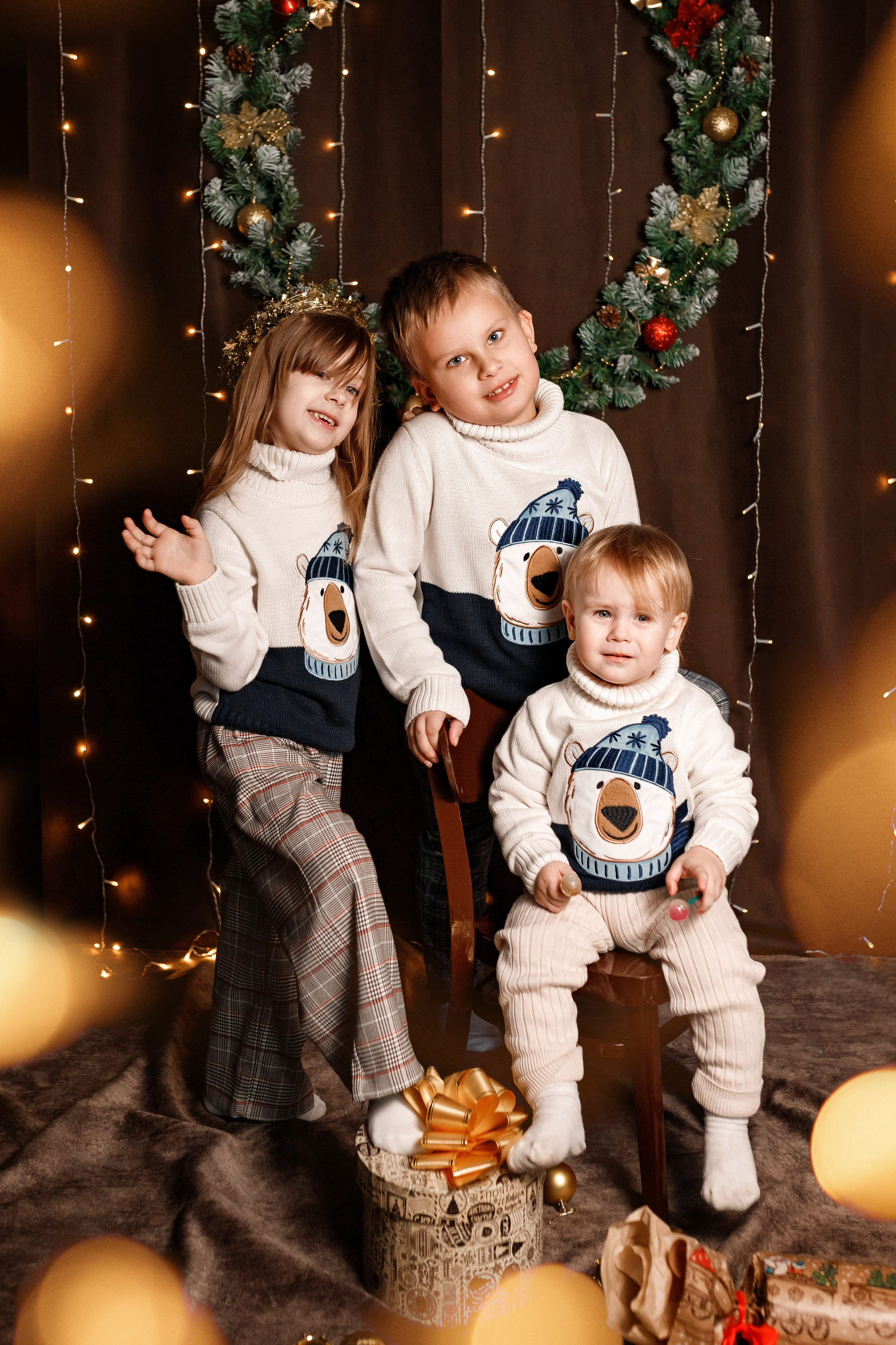 Моя студия. Фото проект Новогодняя открытка. Ноябрь 2023 г. Фотограф Пермь. Свадьбы. Семья и дети, школа, д. сад. Фотокниги