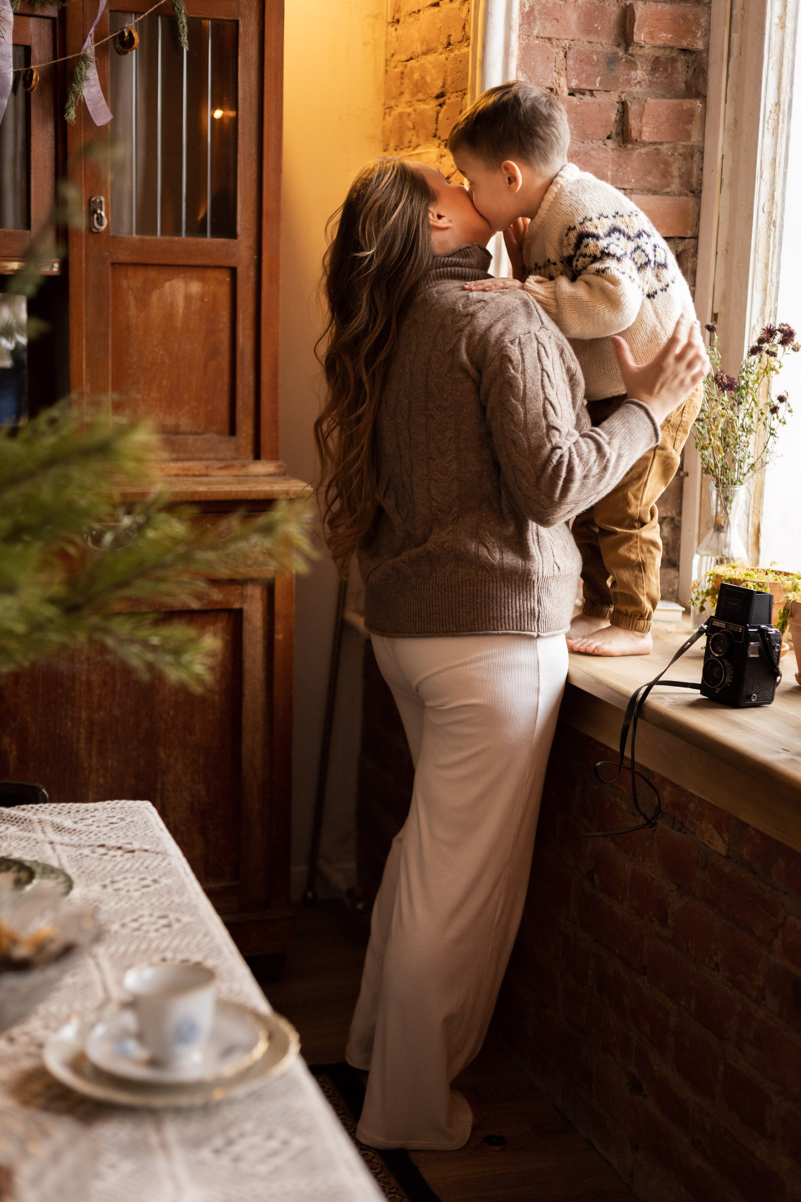 Елена и Николас. Новогодняя фотосессия в студии. Семейный и детский фотограф в Санкт-Петербурге Павлова Елена