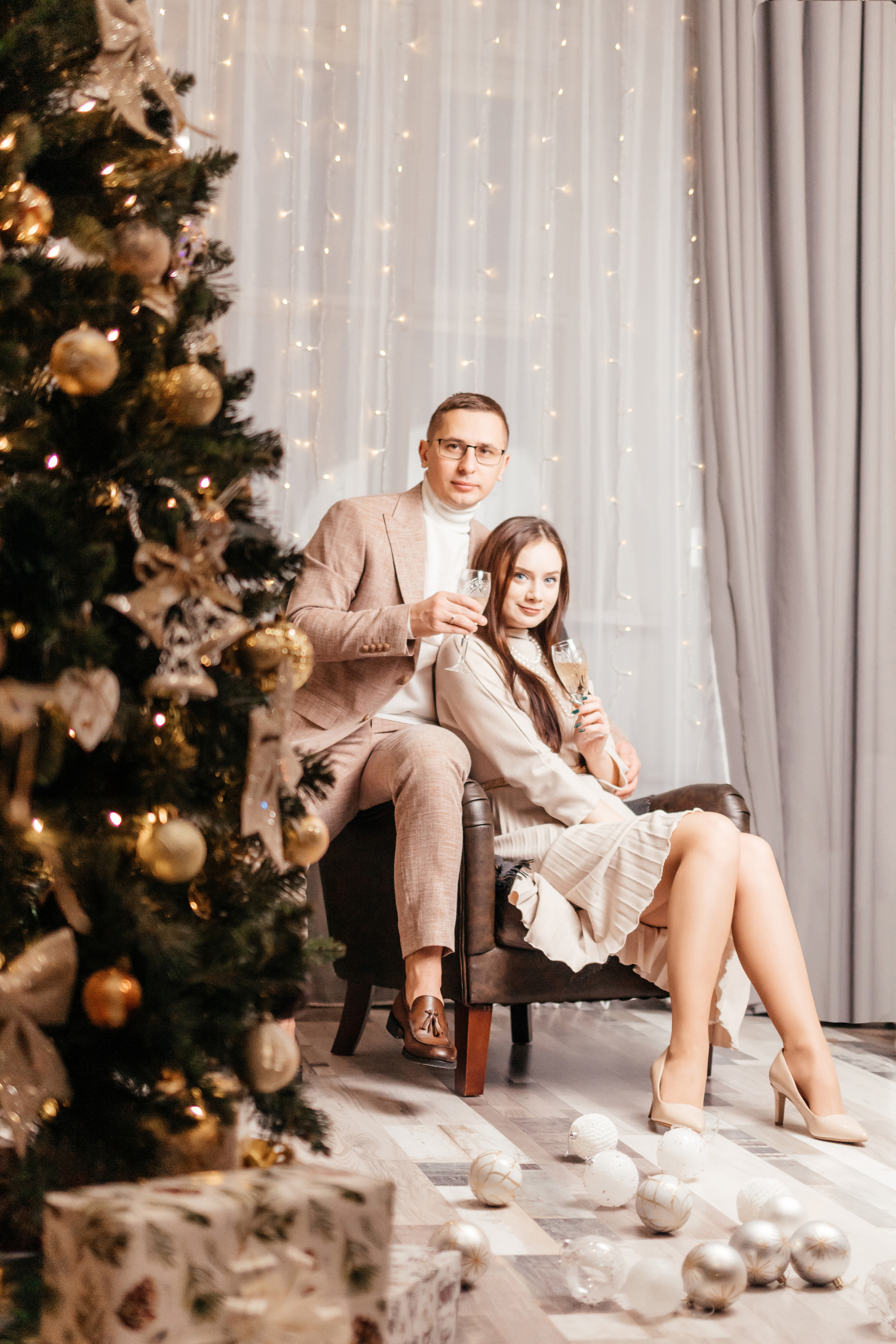 Новогодняя лавстори. Семейный фотограф в Минске Приболовец Светлана