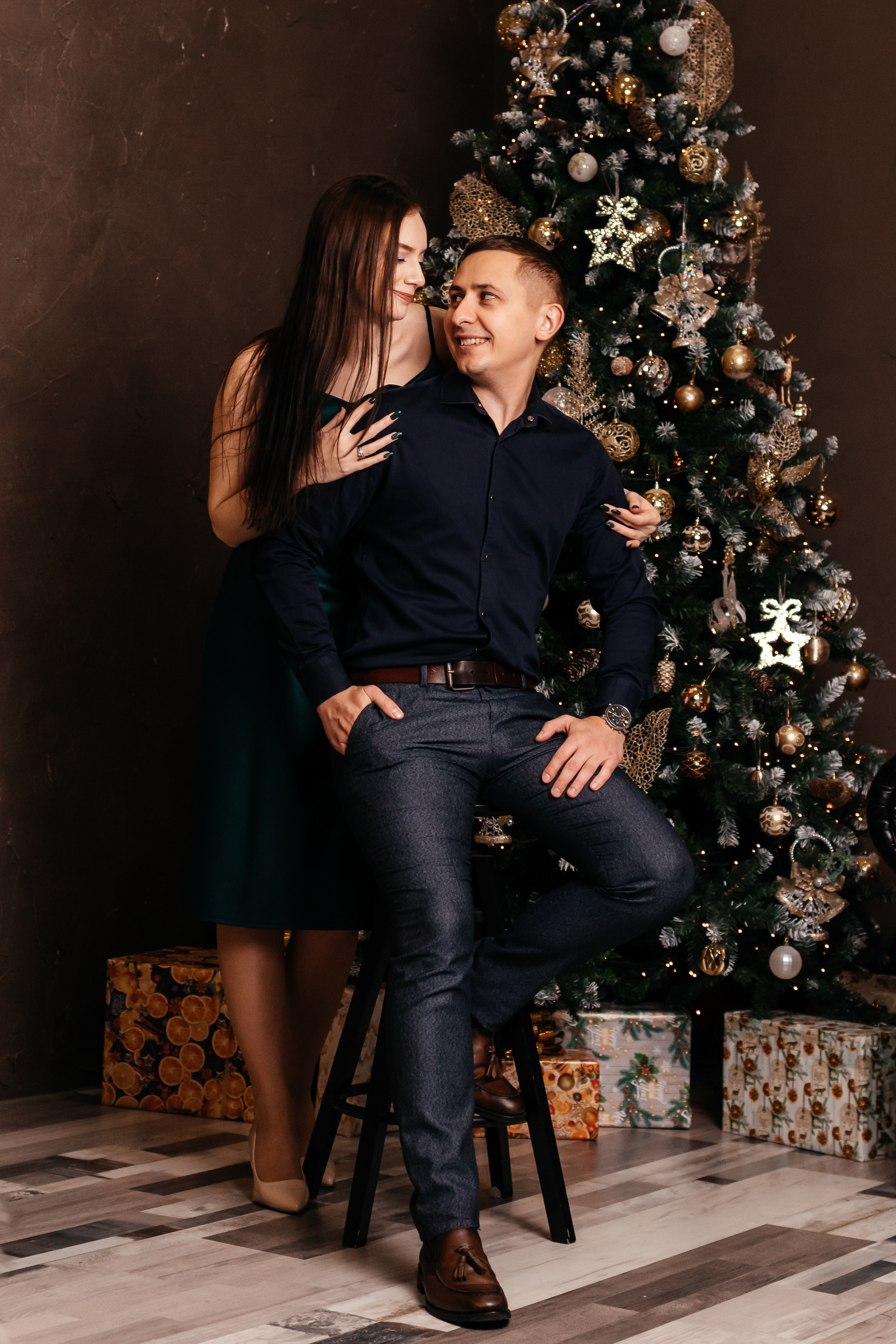 Новогодняя лавстори. Семейный фотограф в Минске Приболовец Светлана