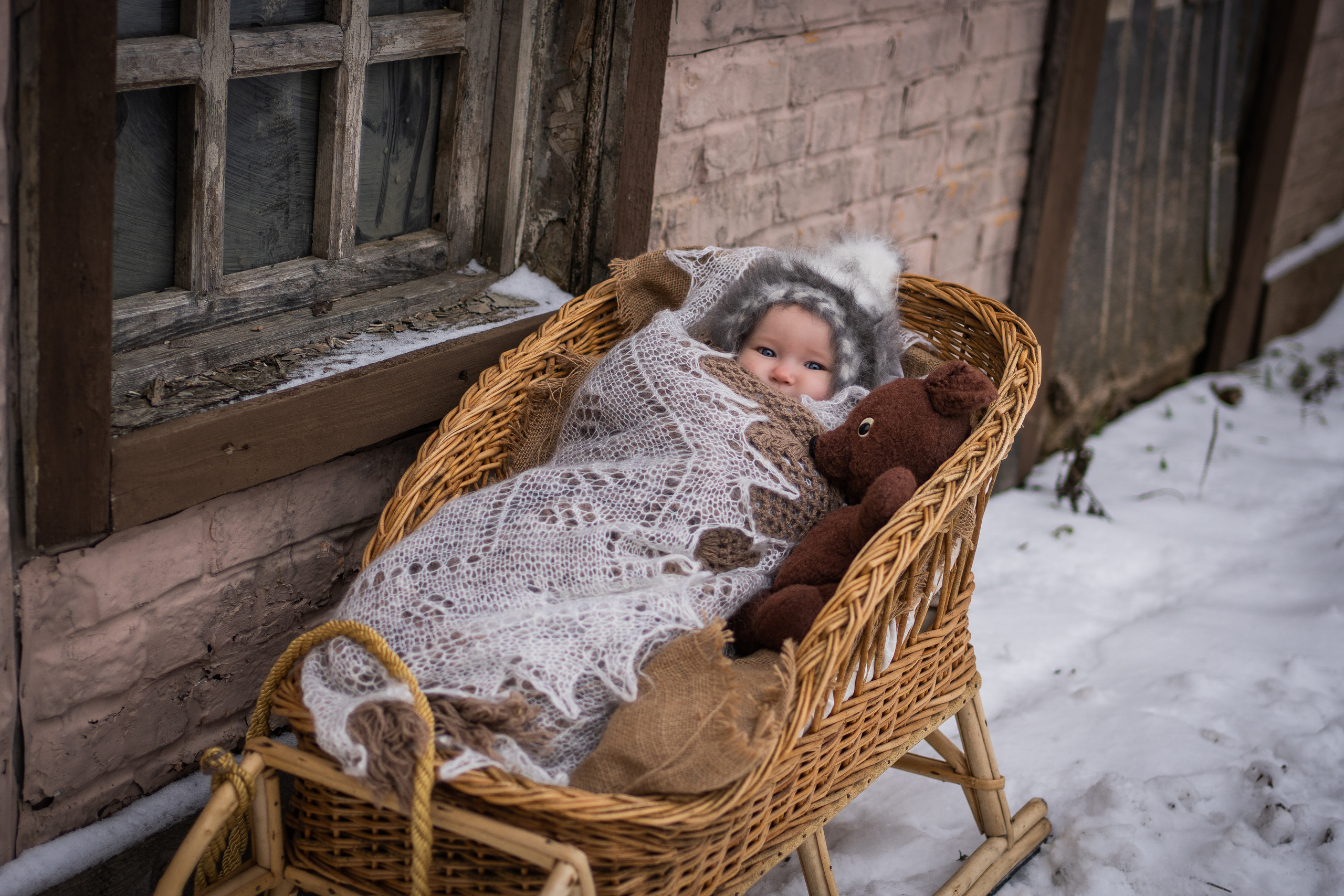 Снежная прогулка Савелия и Марфы. Семейный фотограф Ефремова Виктория