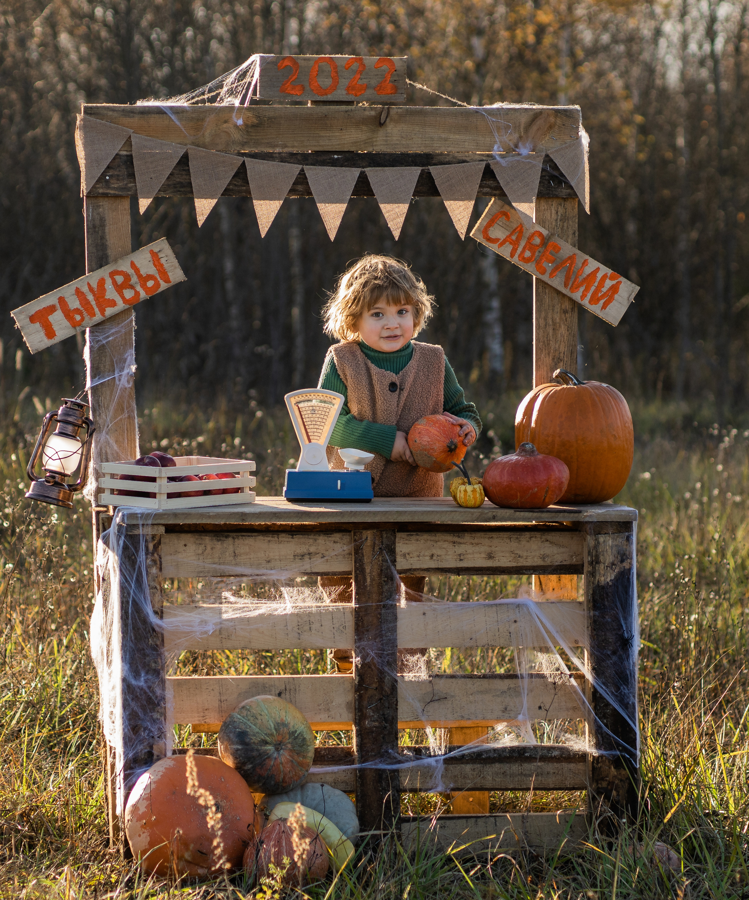 Продавец тыкв. Семейный фотограф Ефремова Виктория