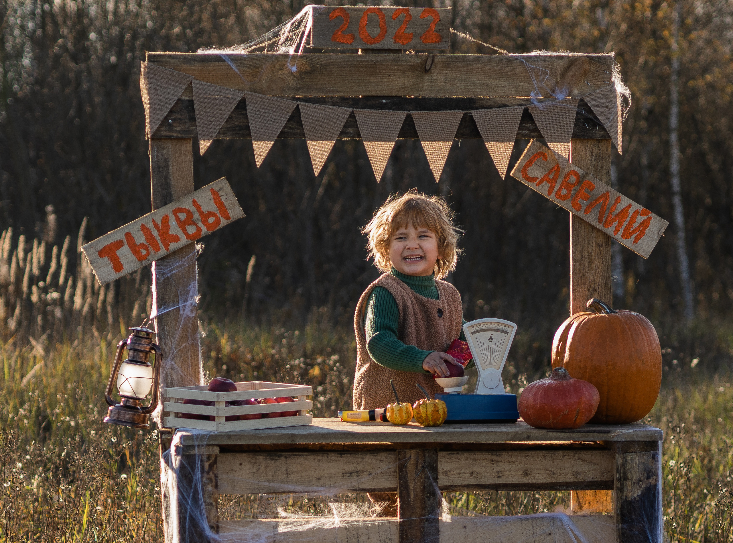Продавец тыкв. Семейный фотограф Ефремова Виктория