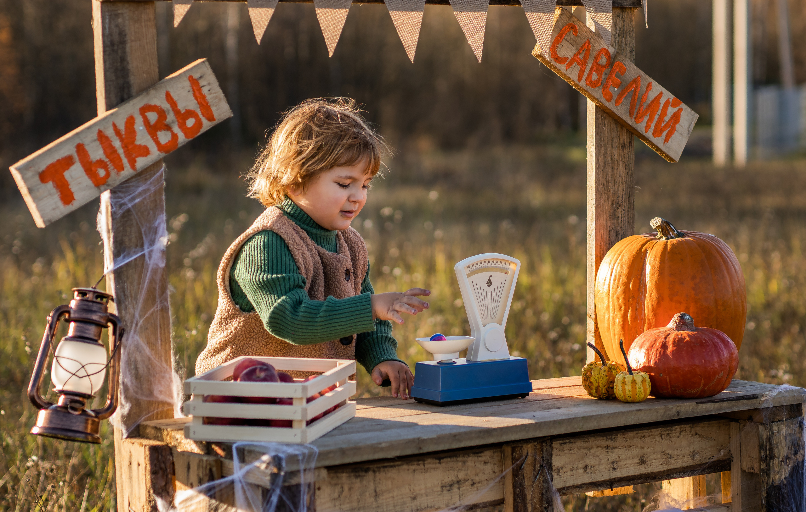 Продавец тыкв. Семейный фотограф Ефремова Виктория