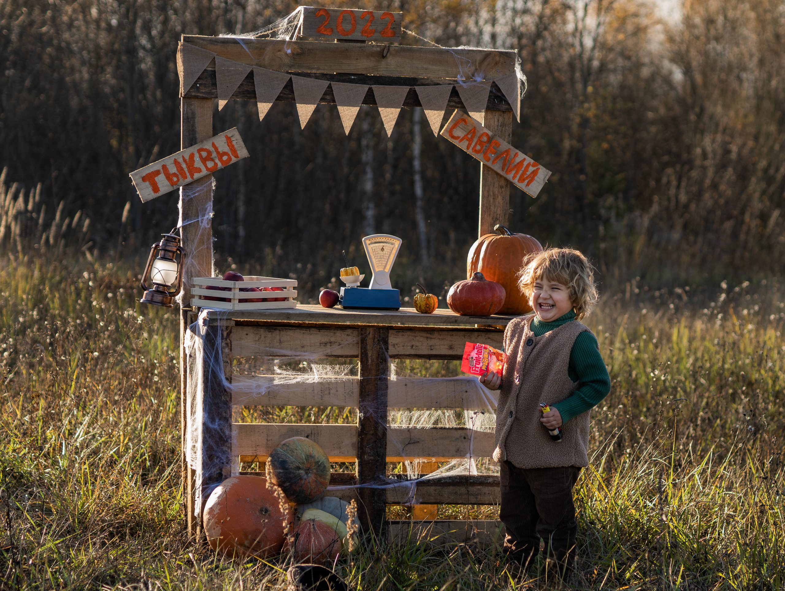 Продавец тыкв. Семейный фотограф Ефремова Виктория