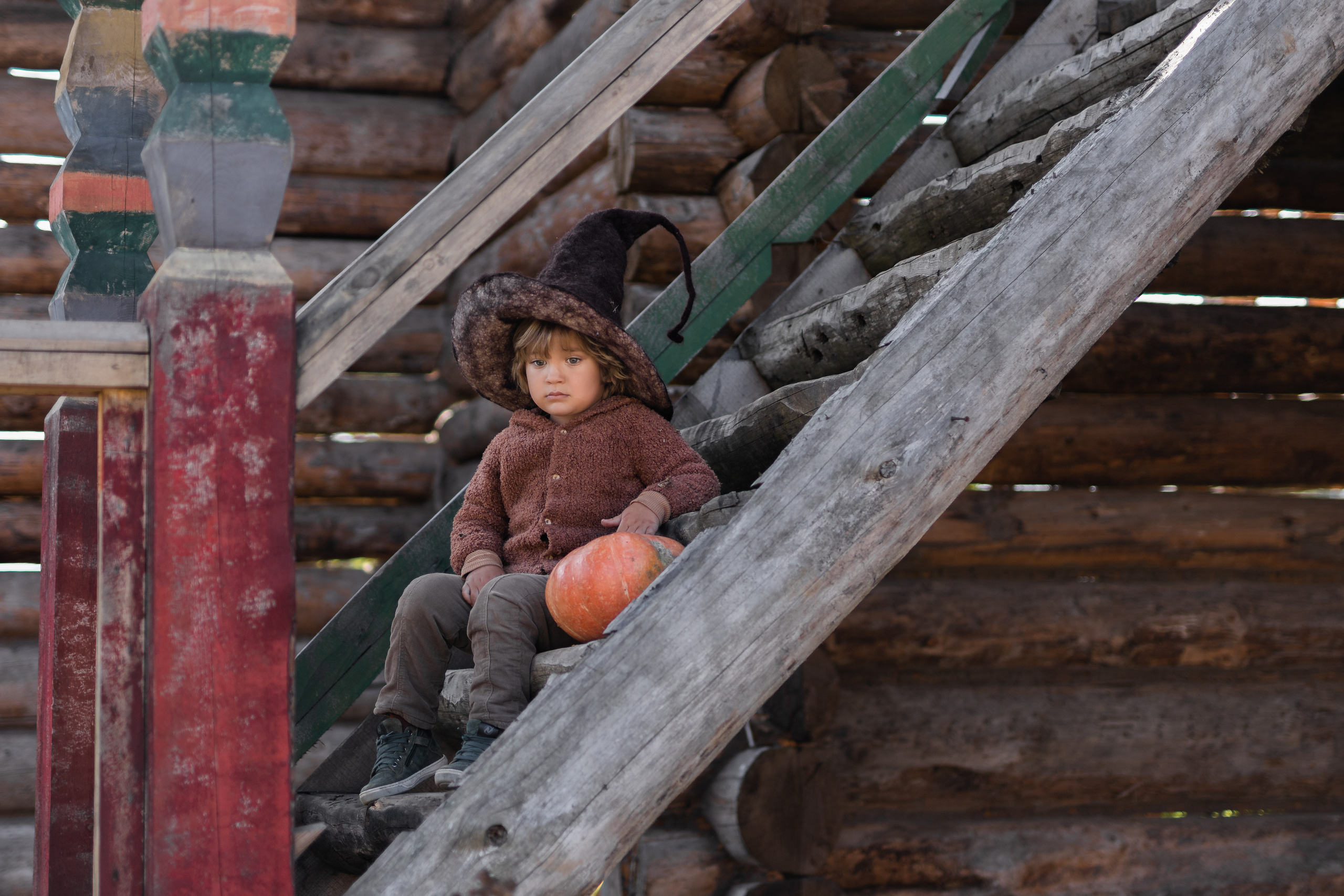 Марфа, тыквы, сентябрь. Семейный фотограф Ефремова Виктория