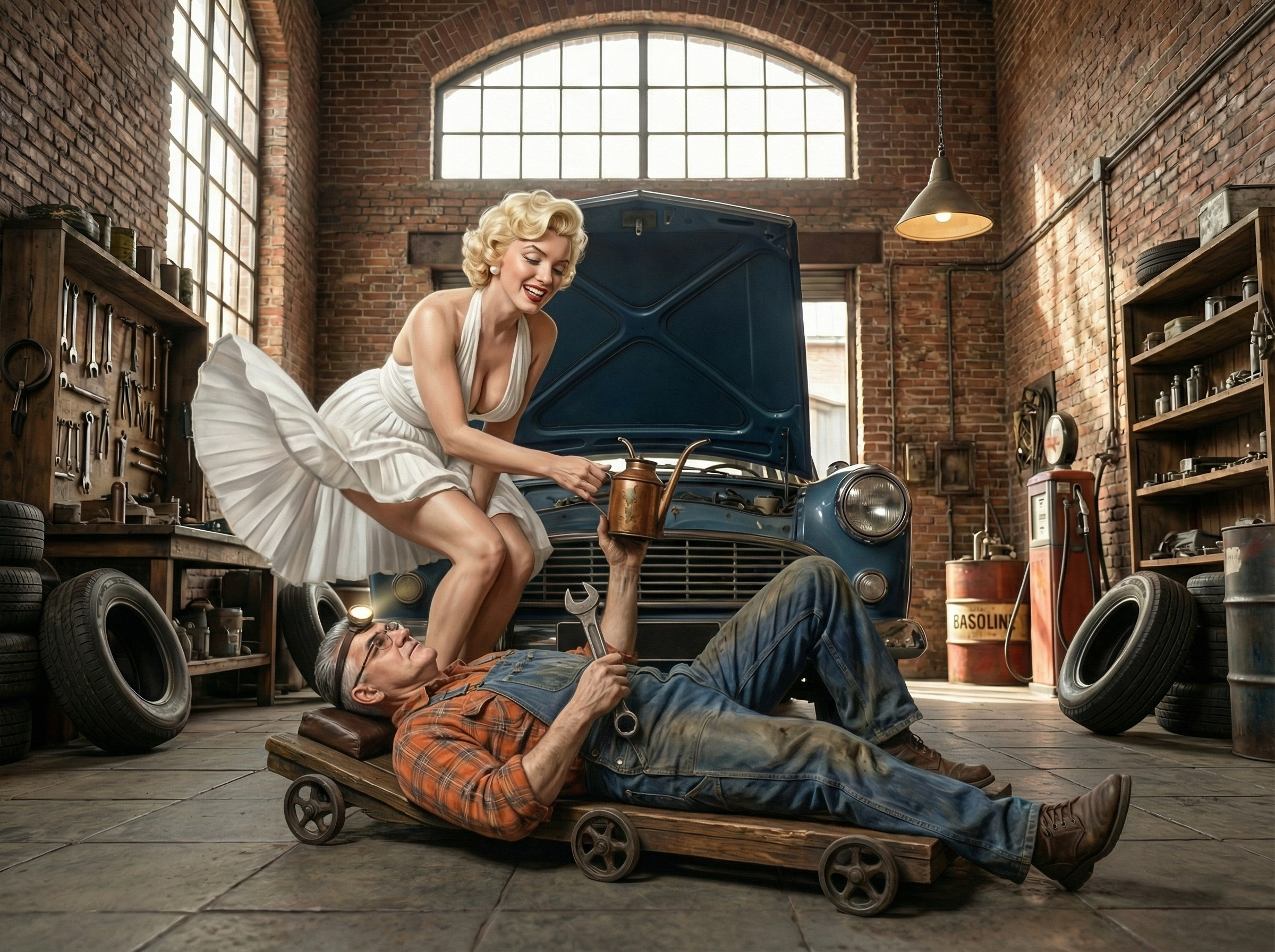 Однажды в гараже. Автор Игорь Елифёров. Шаблоны и дизайны выпускных альбомов и фотокниг