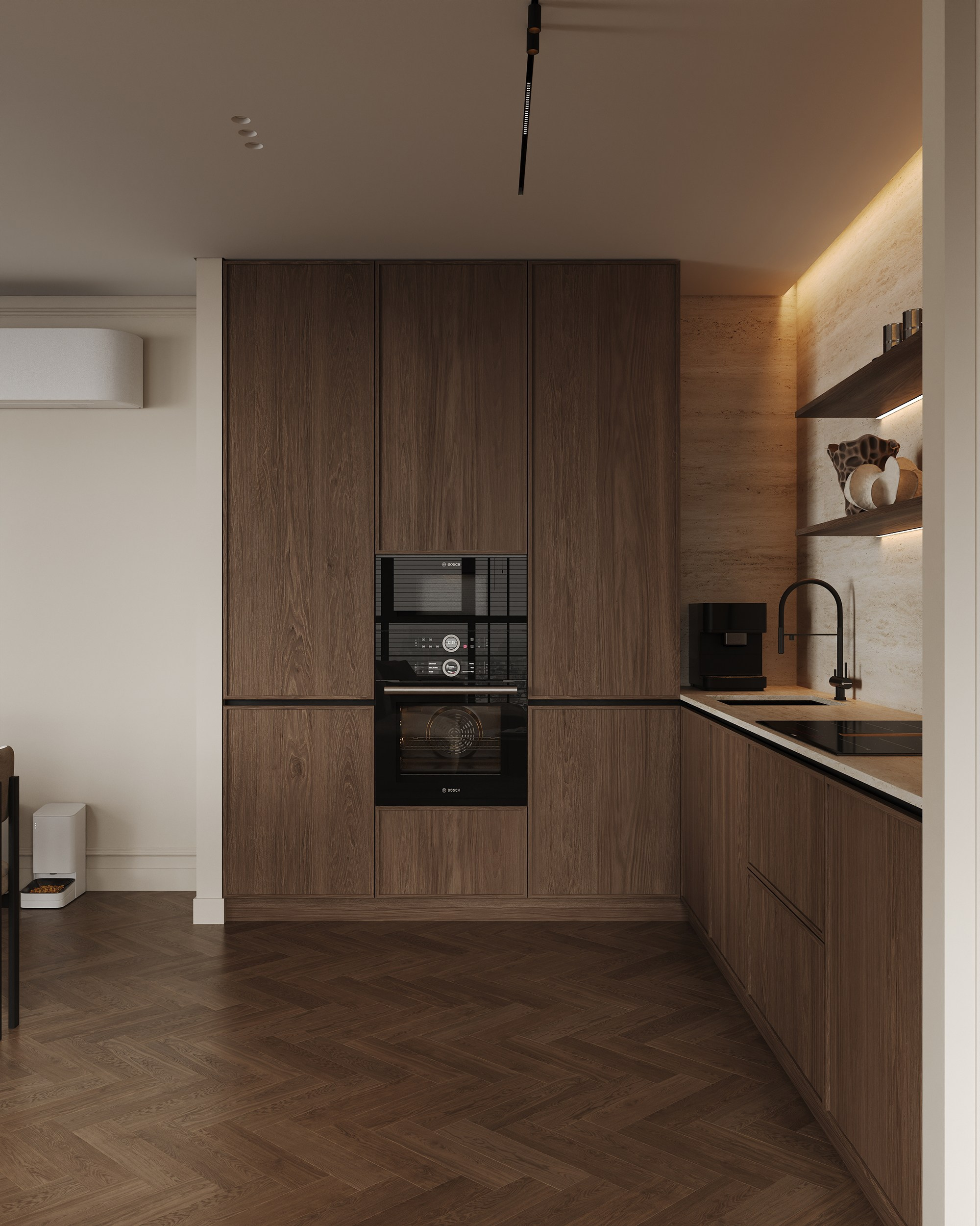 Кухня-гостиная «Одинарка». 3D визуализация интерьера Надежда Соколова