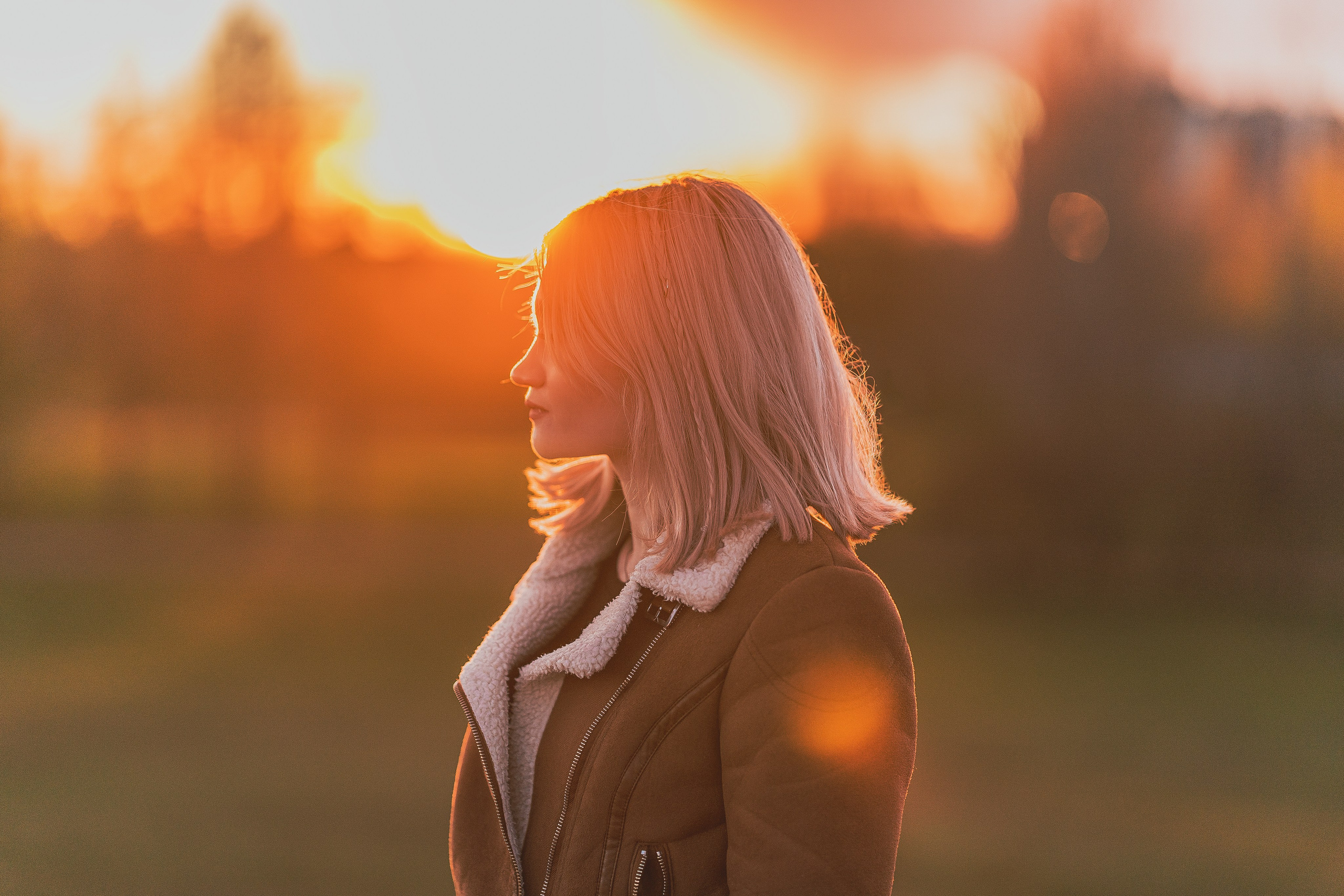 Фотосессия в парке на закате