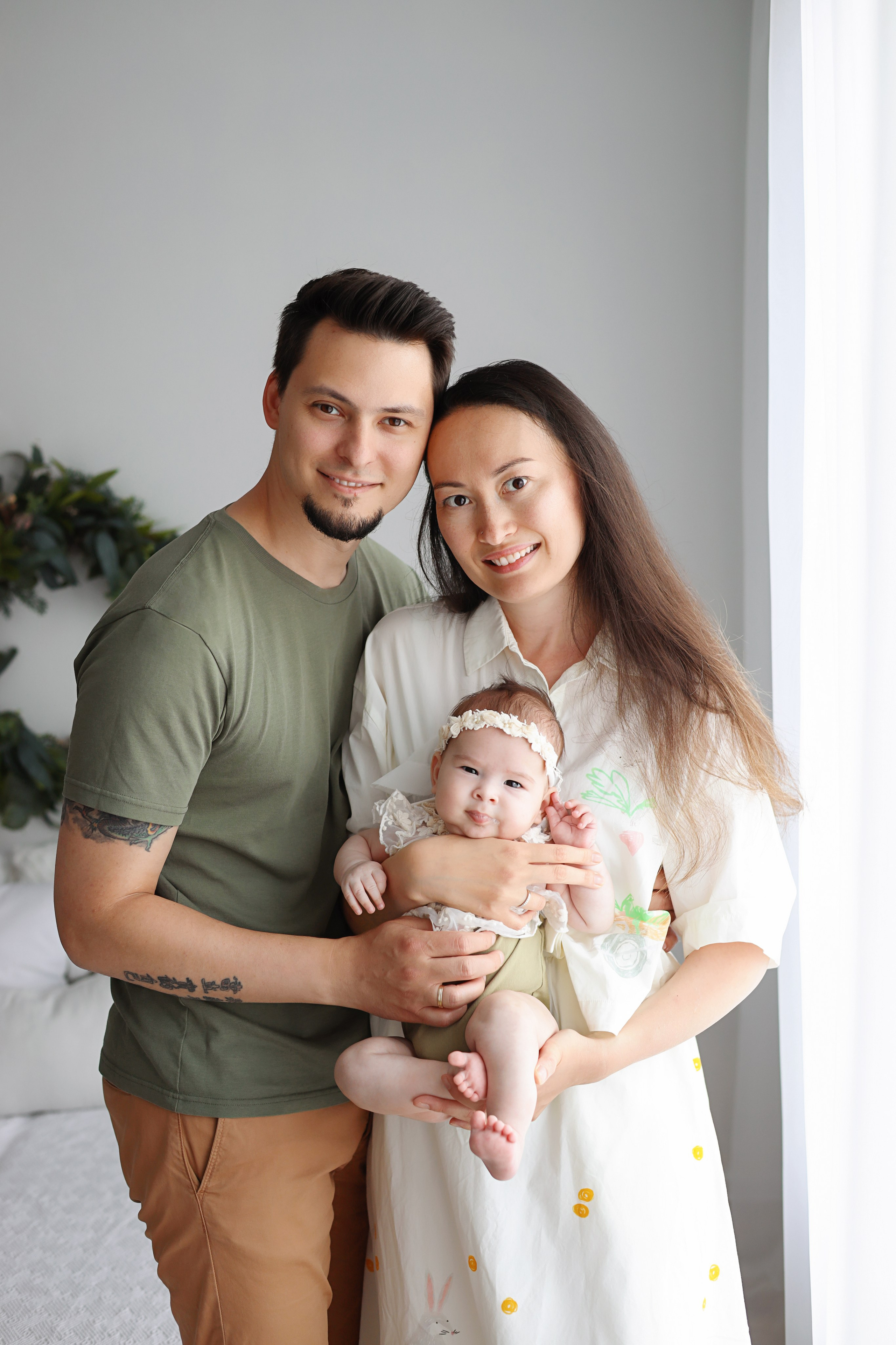 Фотосессия Василисы в студии в Бутово. Фотограф новорожденных Москва. Ньюборн фотограф Москва