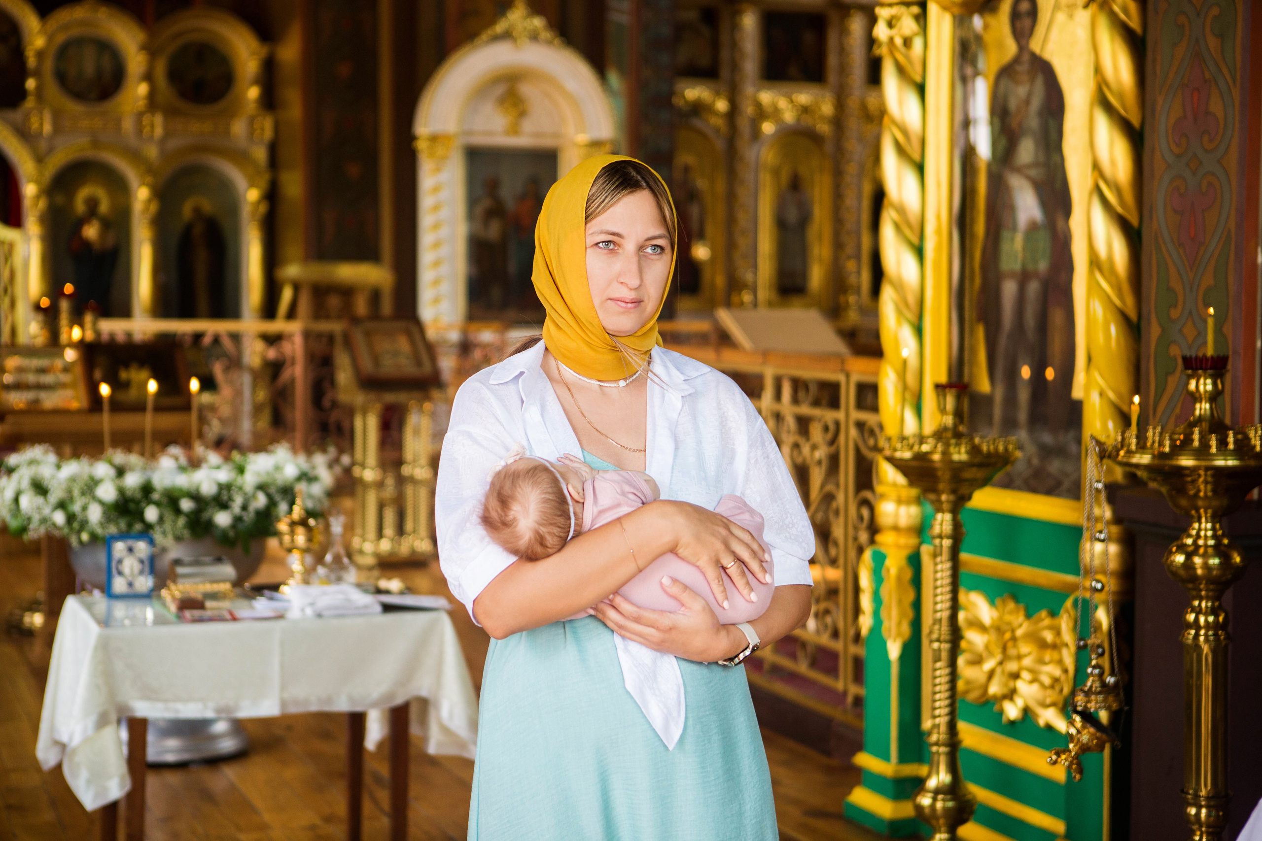 Крещение Анны. Свято-Троицкий собор. Свадебный семейный и детский фотограф в Краснодаре Карина Федоровская